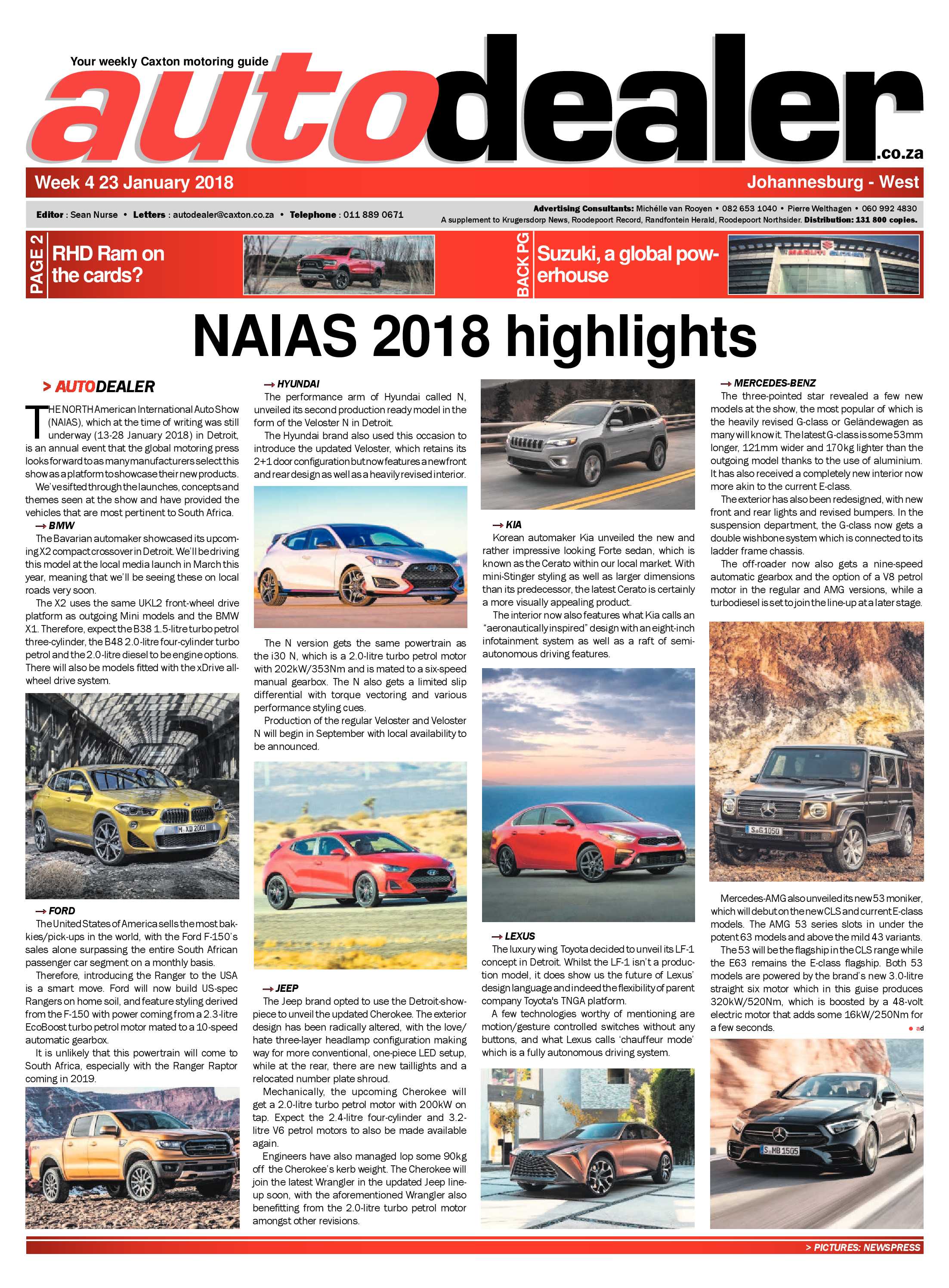 Auto Dealer West 26 January 2018 page 1