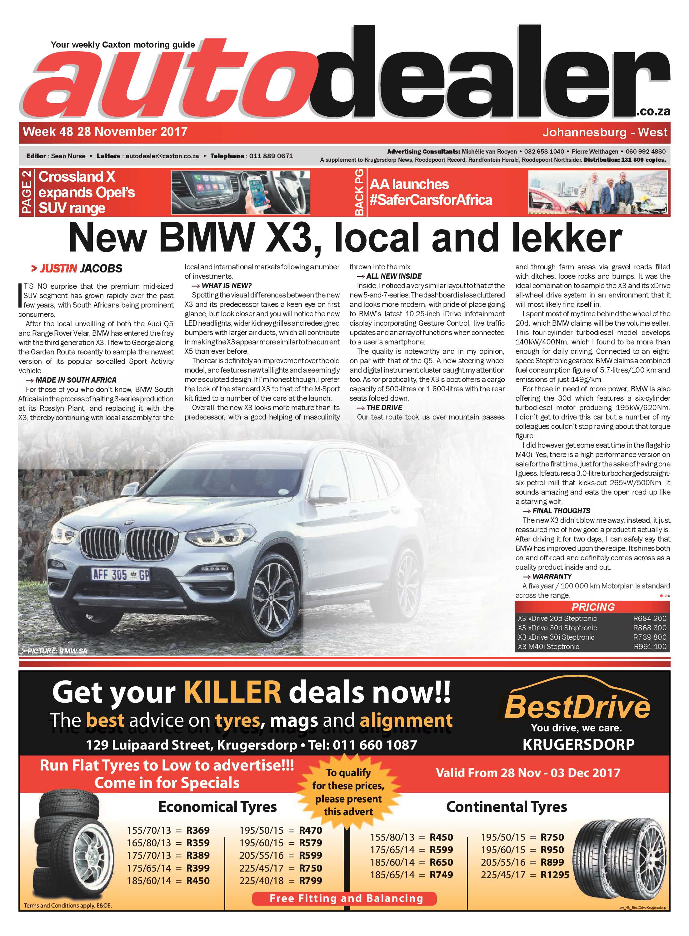 Auto dealer West 1 December 2017 page 1