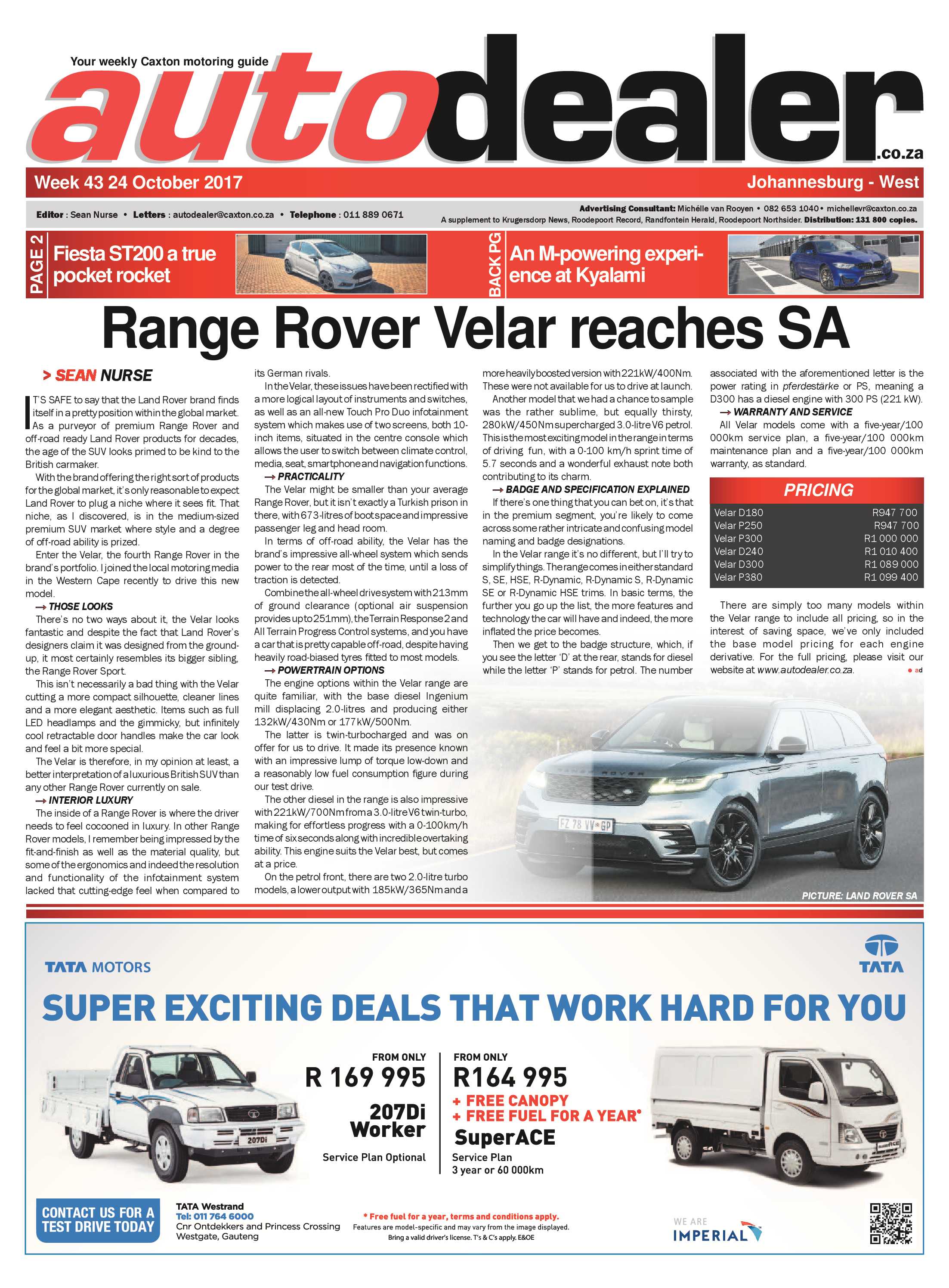 Autodealer 27 October 2017 page 1