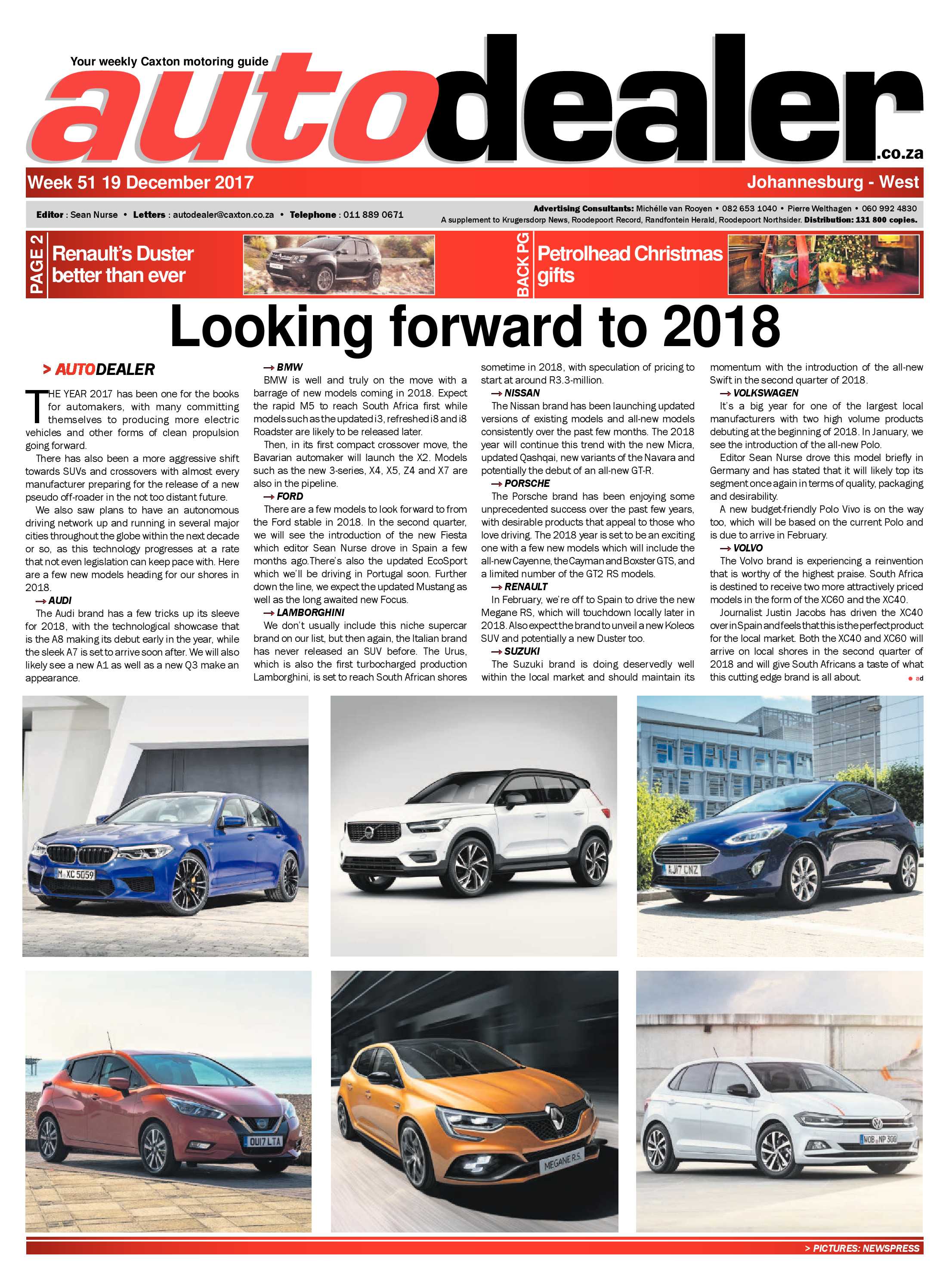 Autodealer West 22 December 2017 page 1