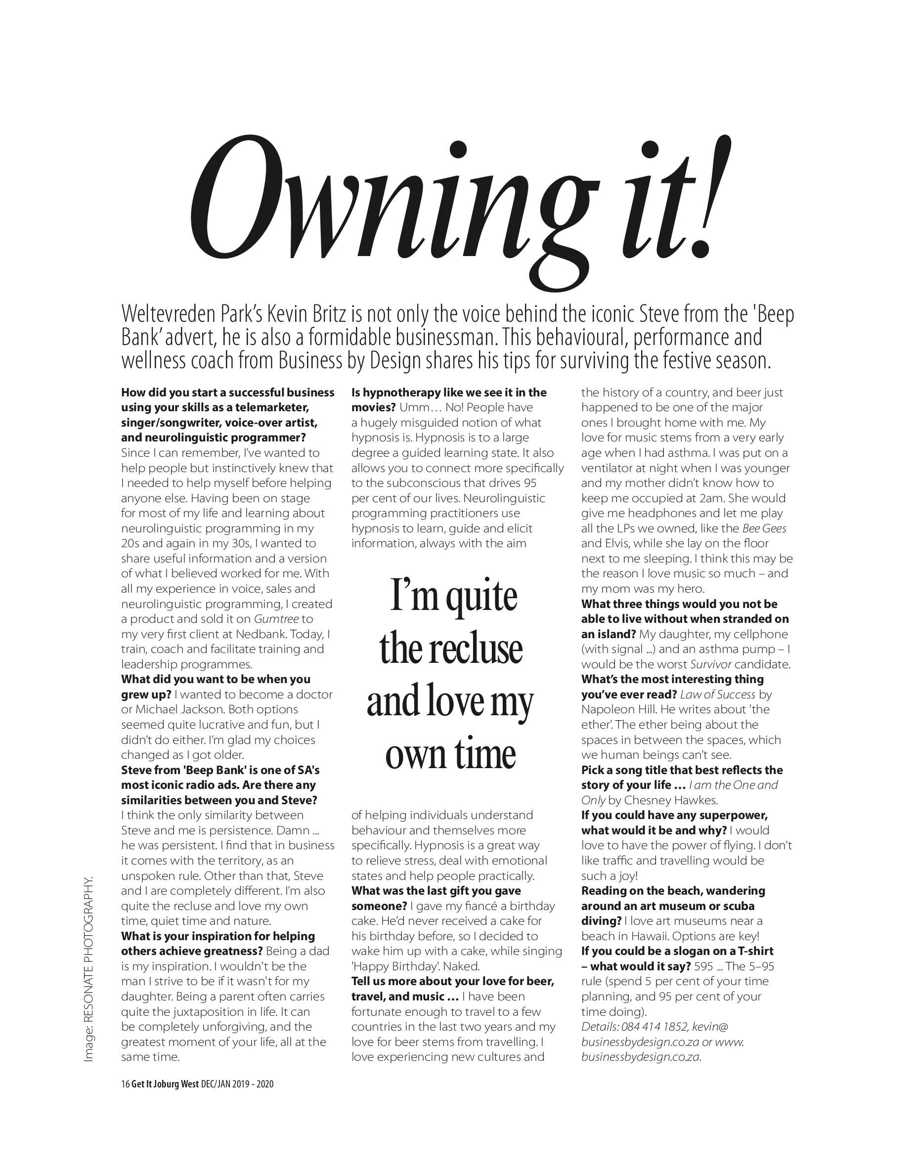 Get it JHB West – Dec 2019 / Jan 2020 page 16