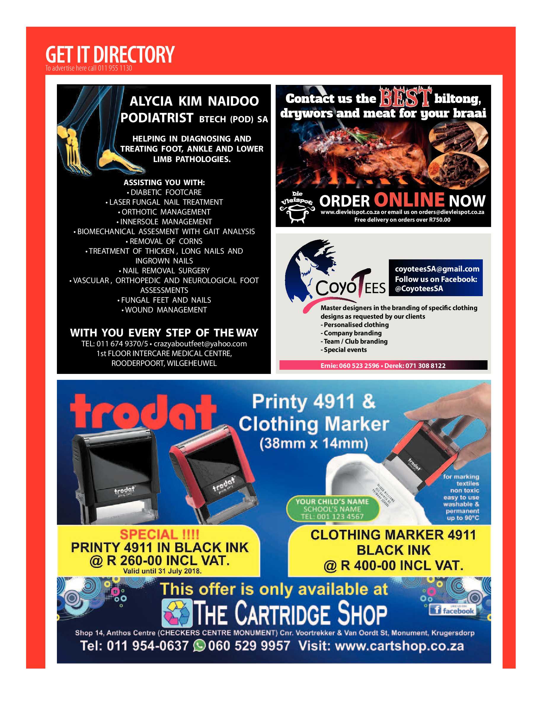 Get it JHB West – July 2018 page 60