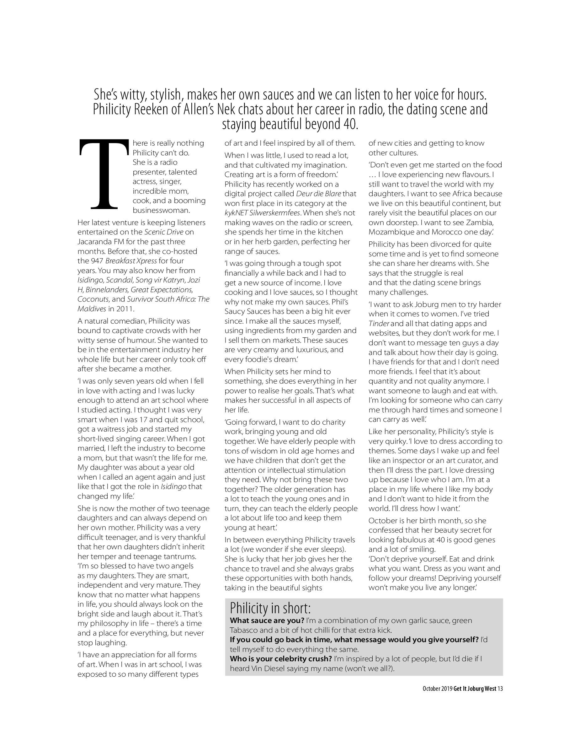 Get it JHB West – October 2019 page 13