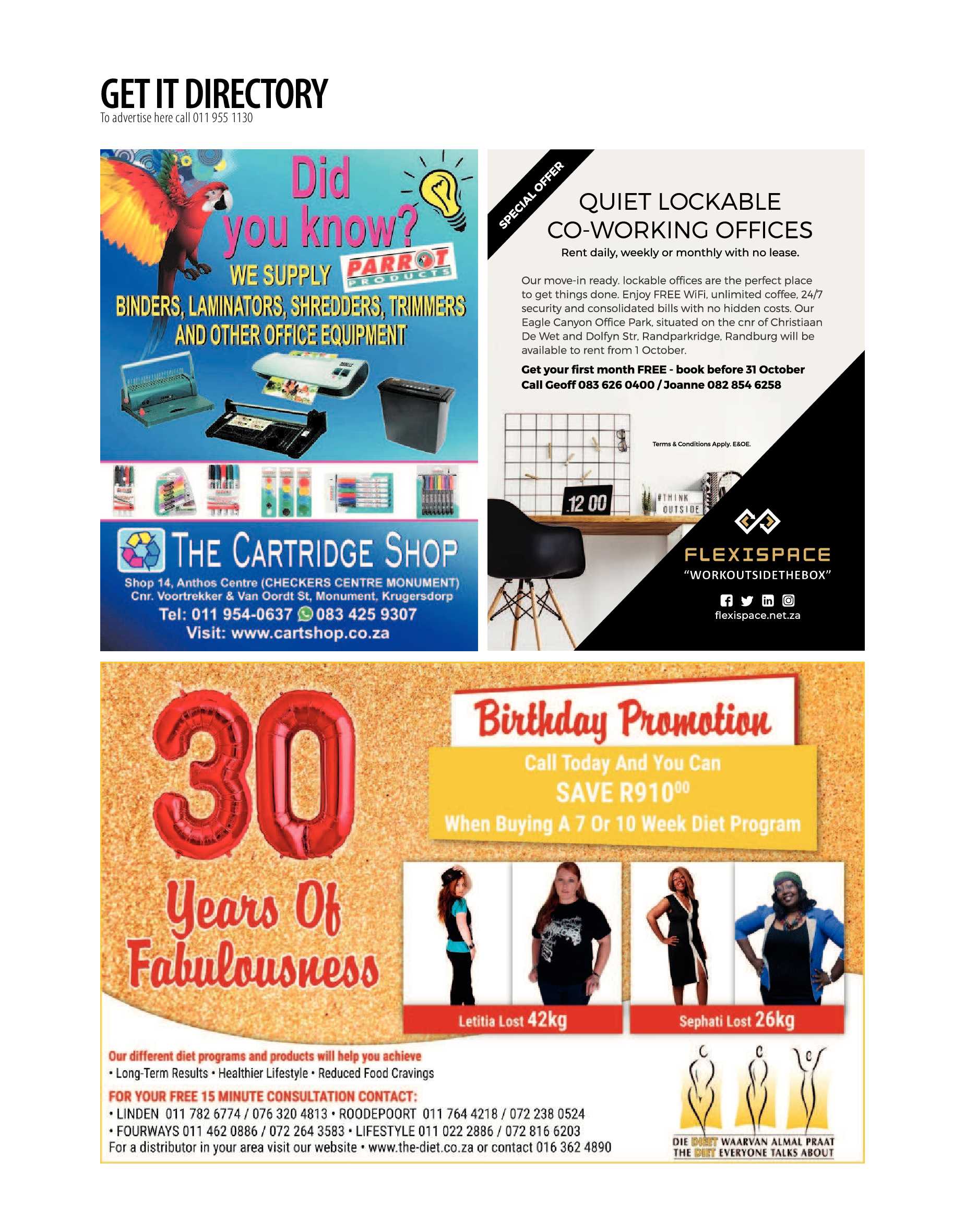 Get it JHB West – October 2019 page 30