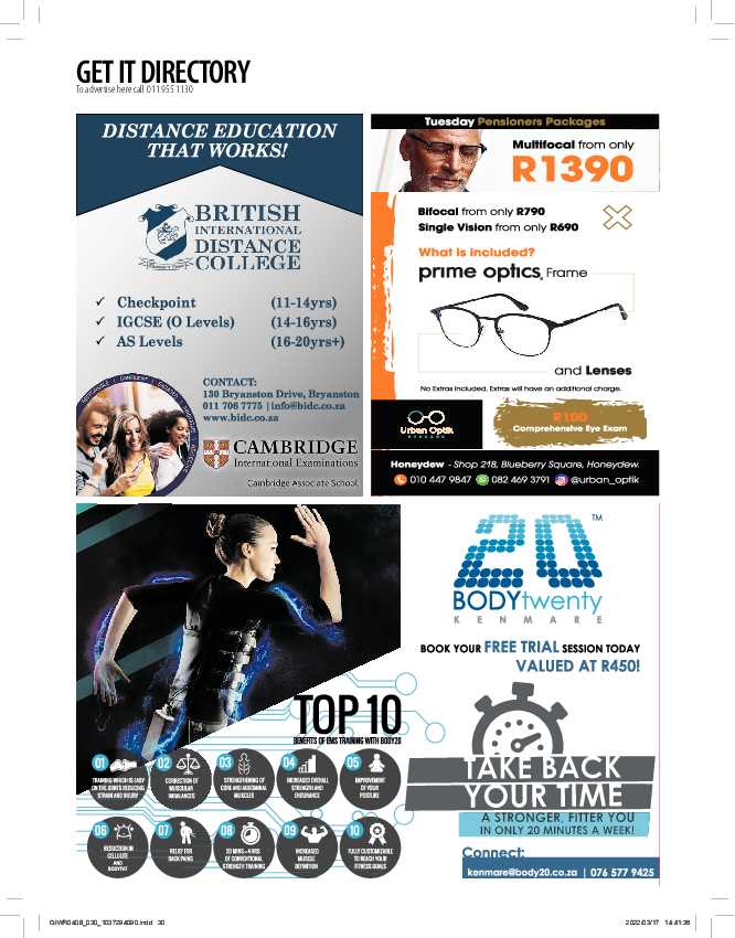 Get it JHB West – April 2022 page 30