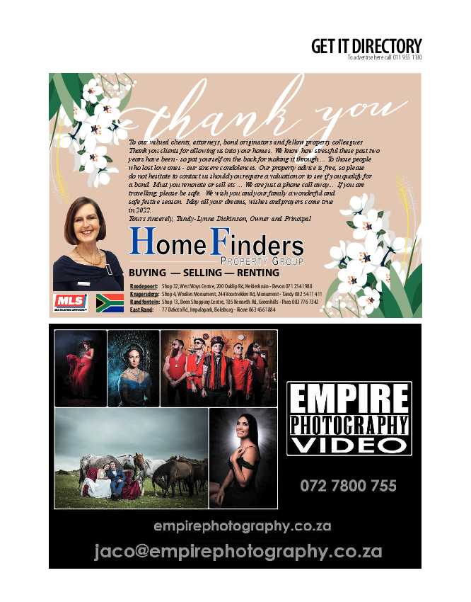 Get it JHB West – Dec 2021 / Jan 2022 page 33