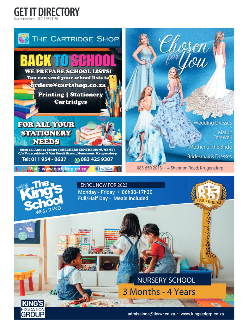 Get it JHB West – Dec 2022 – Jan 2023 page 30