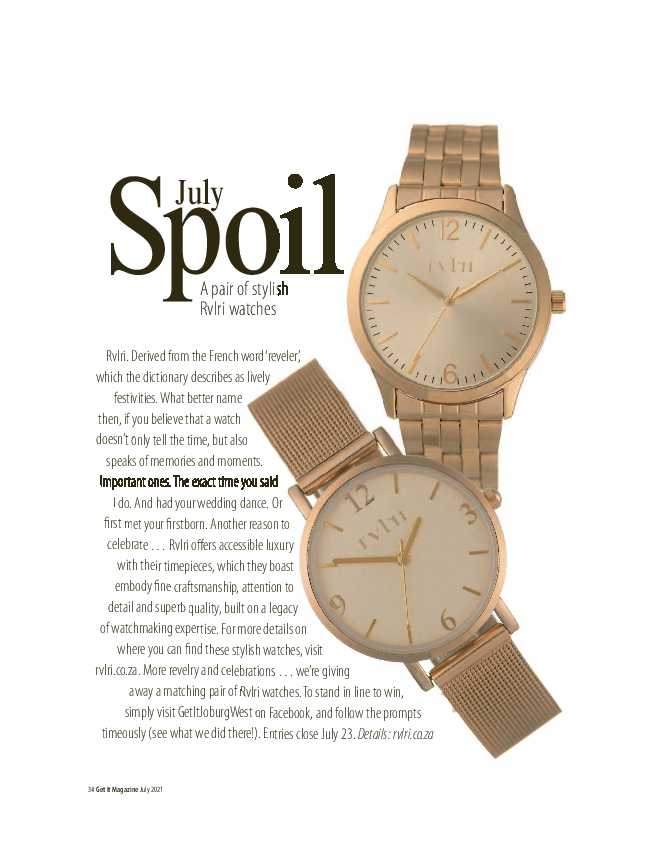 Get it JHB West – July 2021 page 34