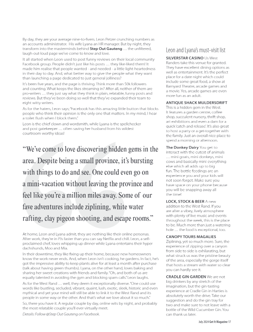 Get it JHB West – July 2024 page 17