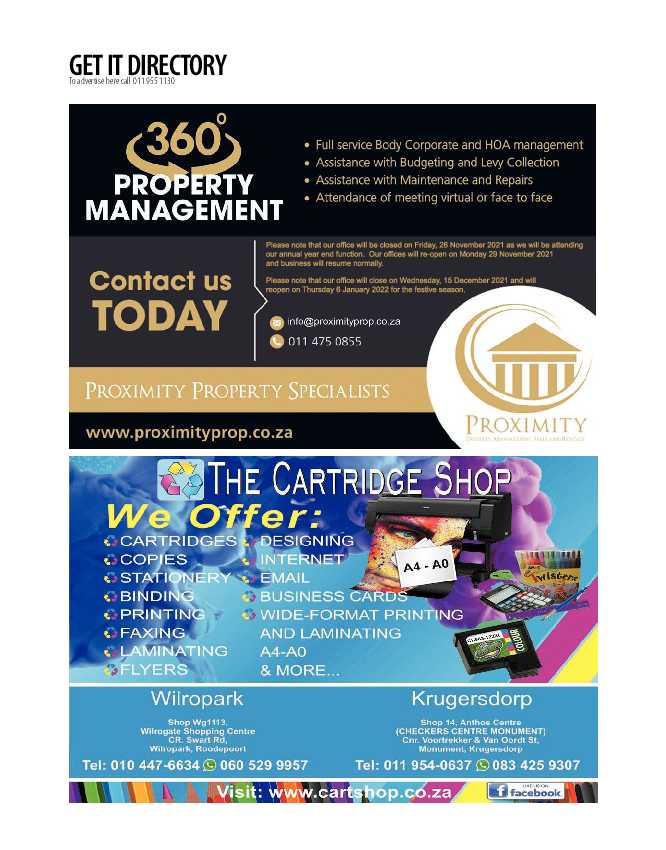 Get it JHB West – November 2021 page 30