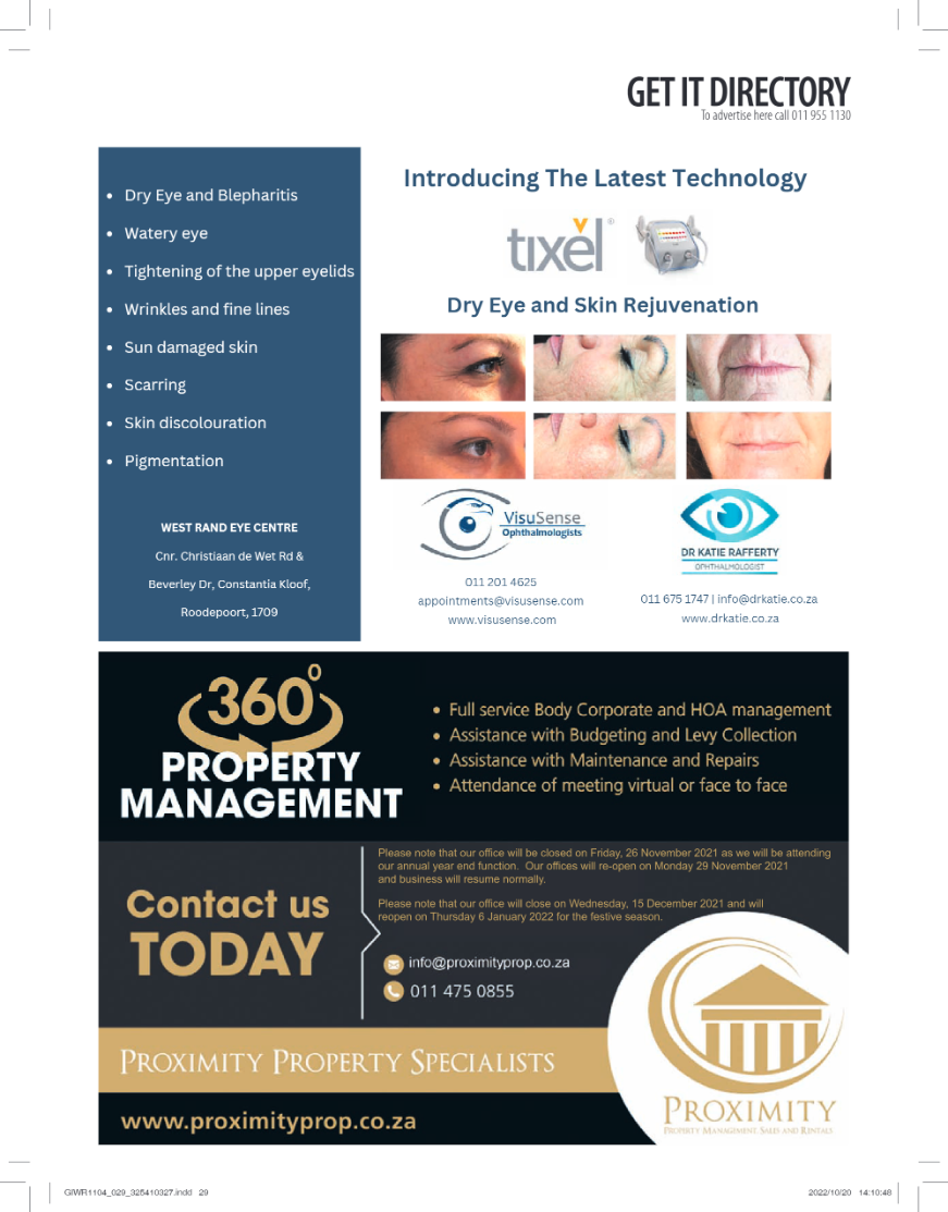 Get it JHB West – November 2022 page 29