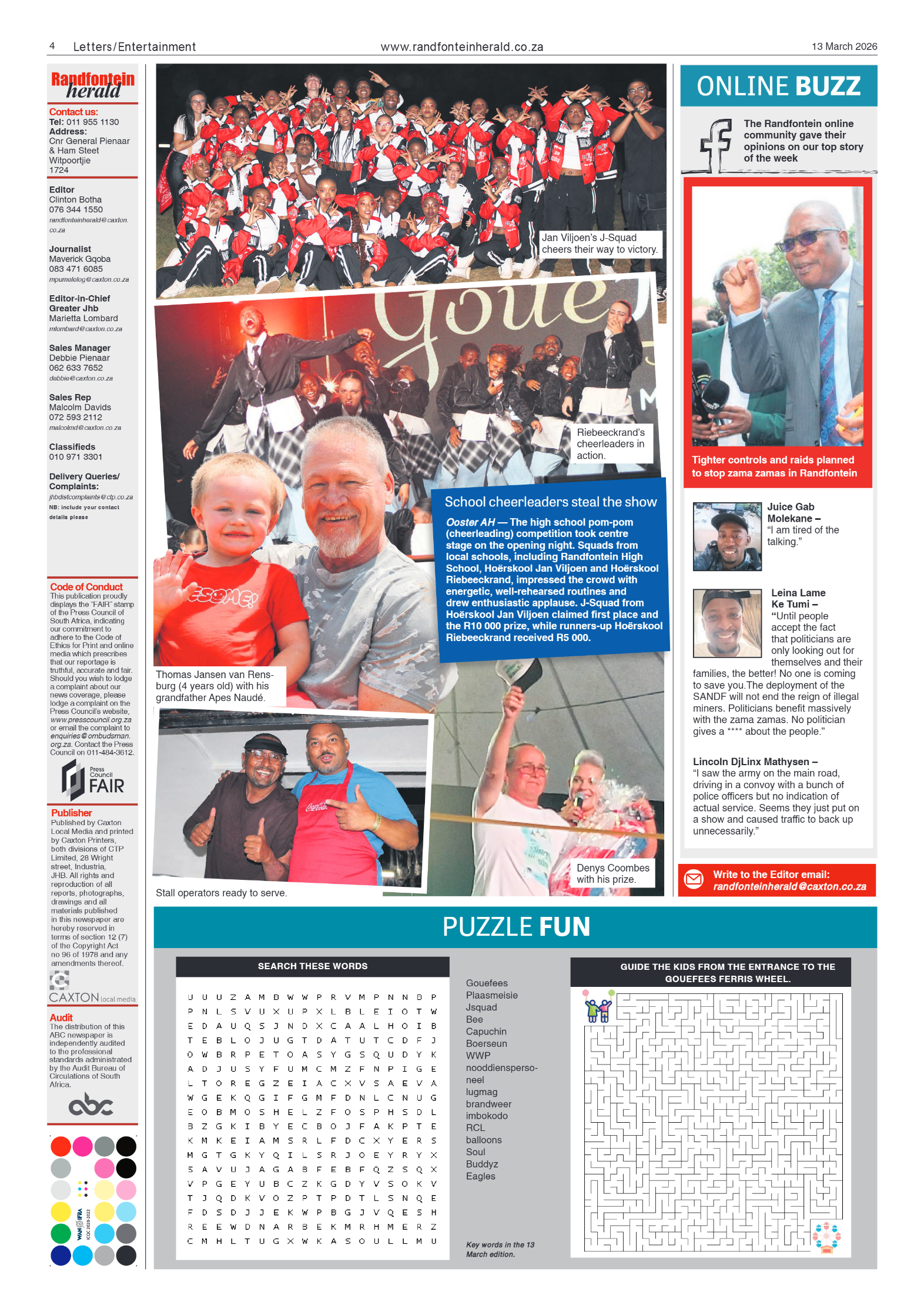 Randfontein Herald 13 March 2026 page 4