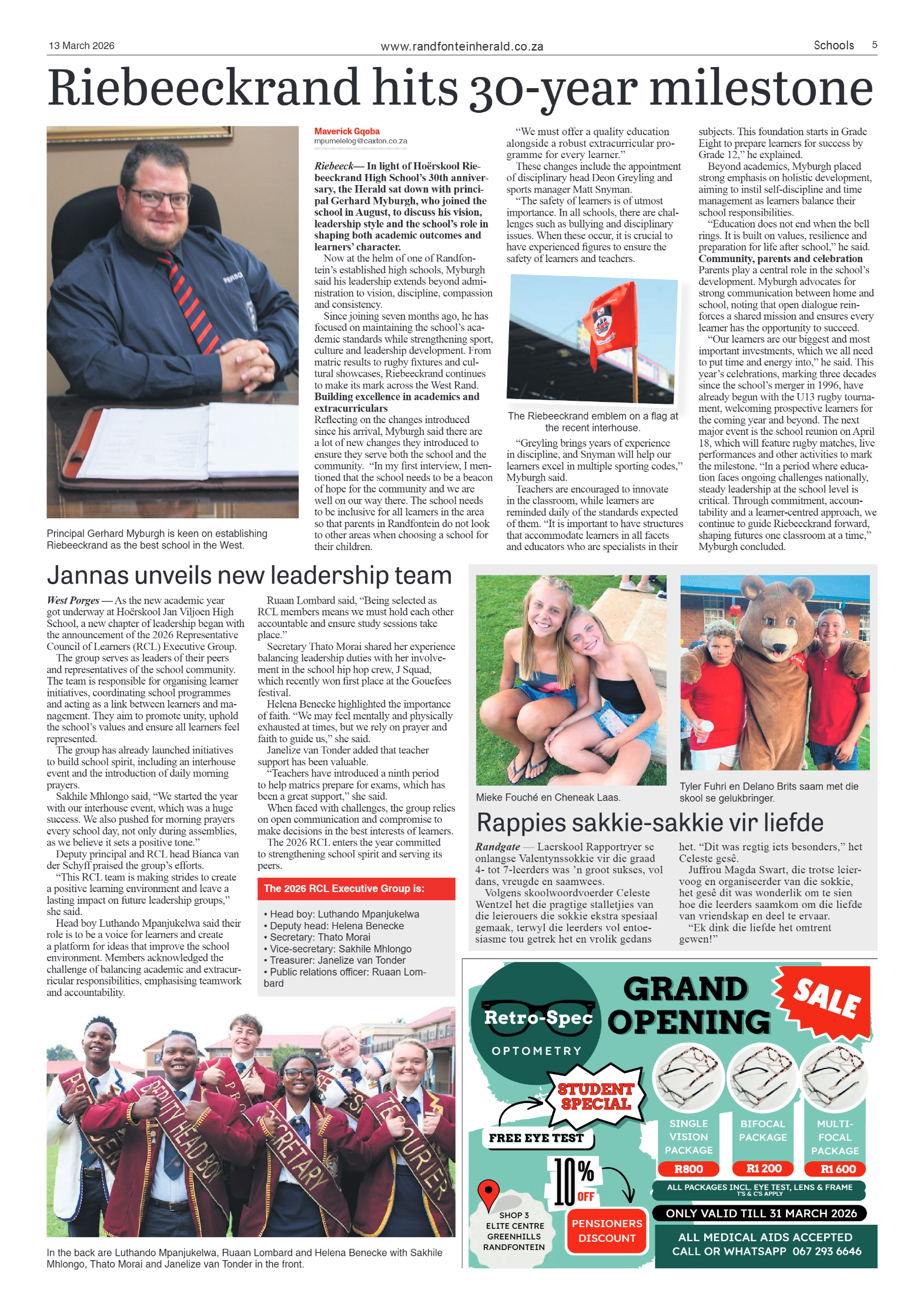Randfontein Herald 13 March 2026 page 5