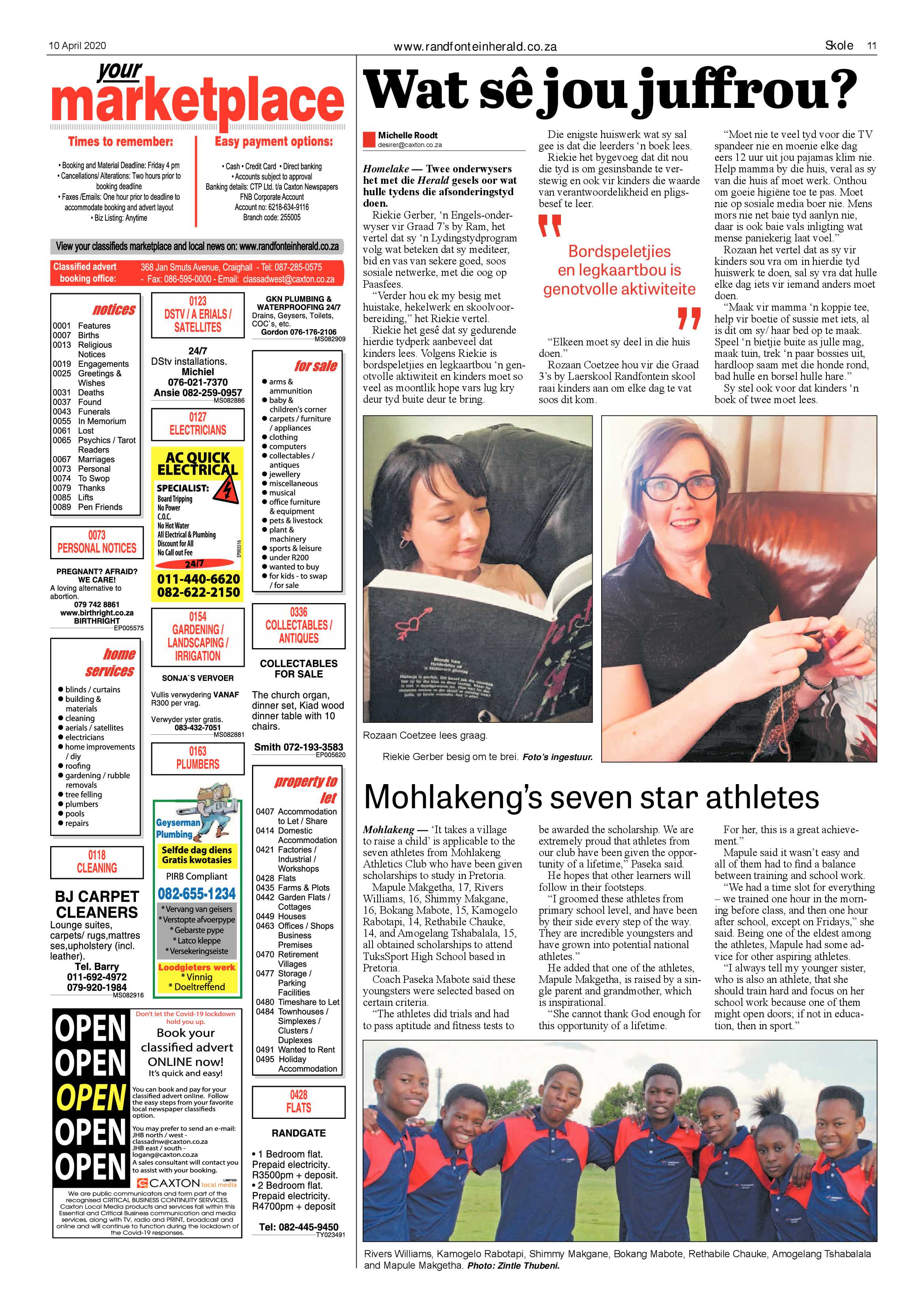 Randfontein Herald 10 April 2020 page 11