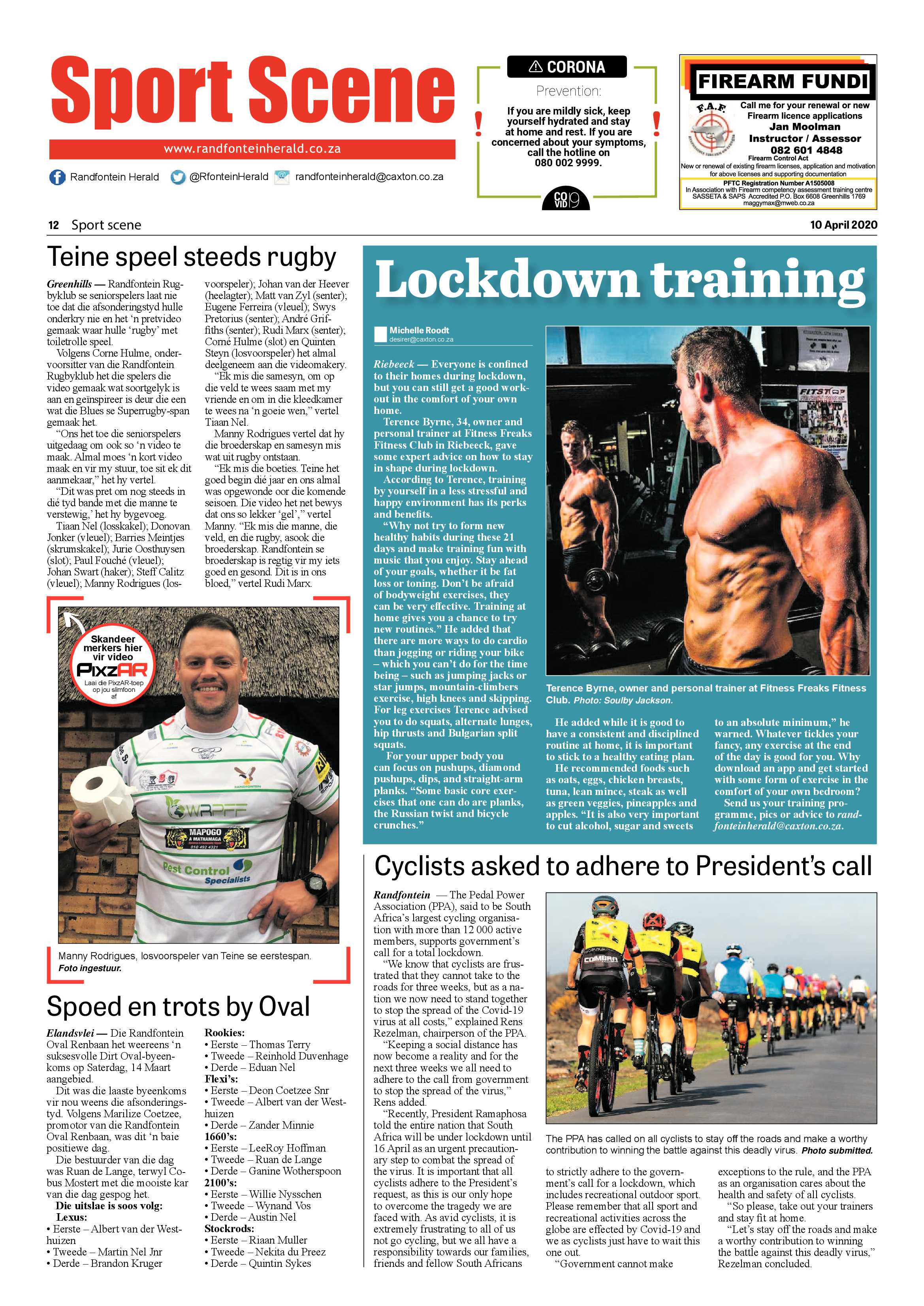 Randfontein Herald 10 April 2020 page 12
