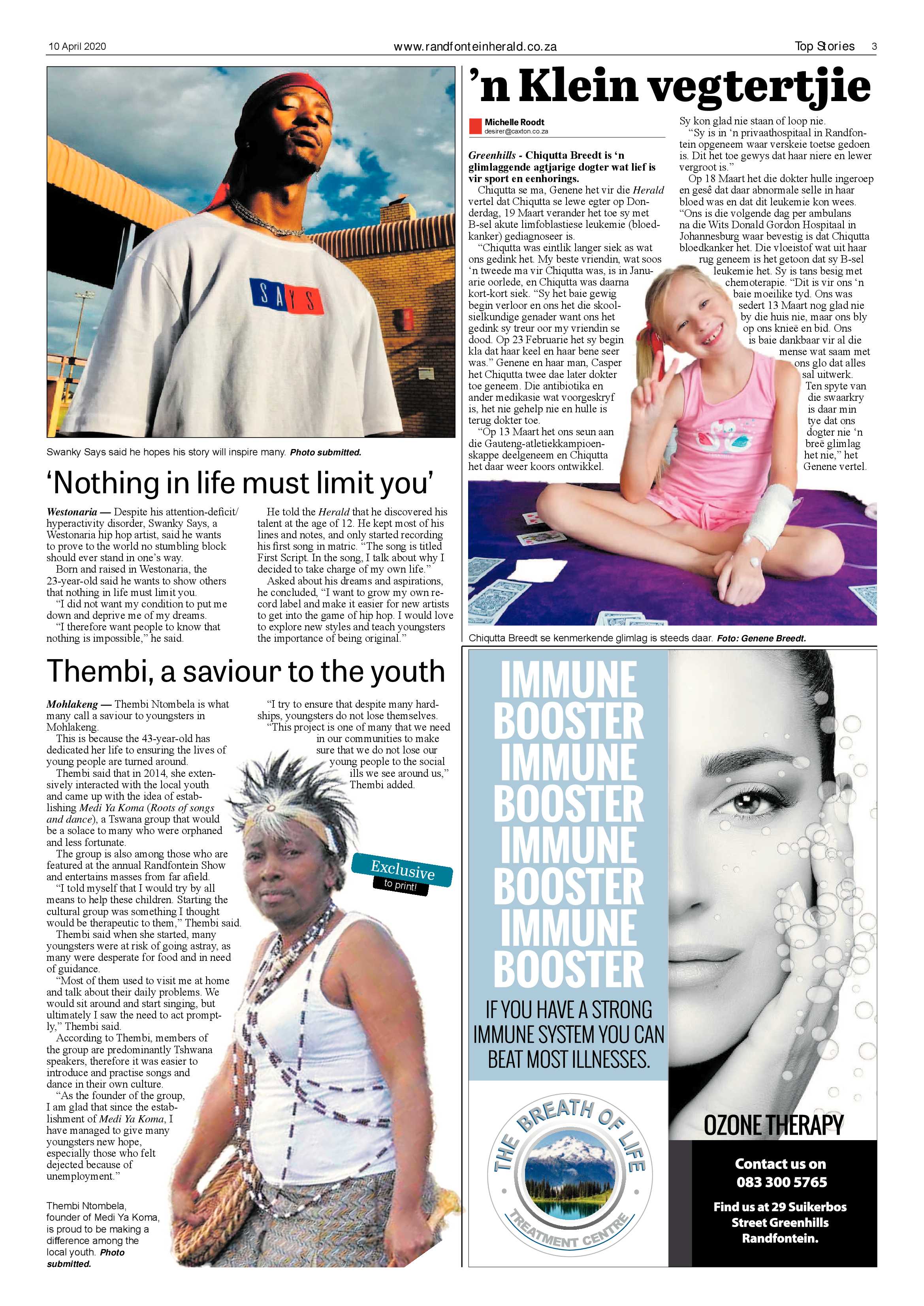 Randfontein Herald 10 April 2020 page 3
