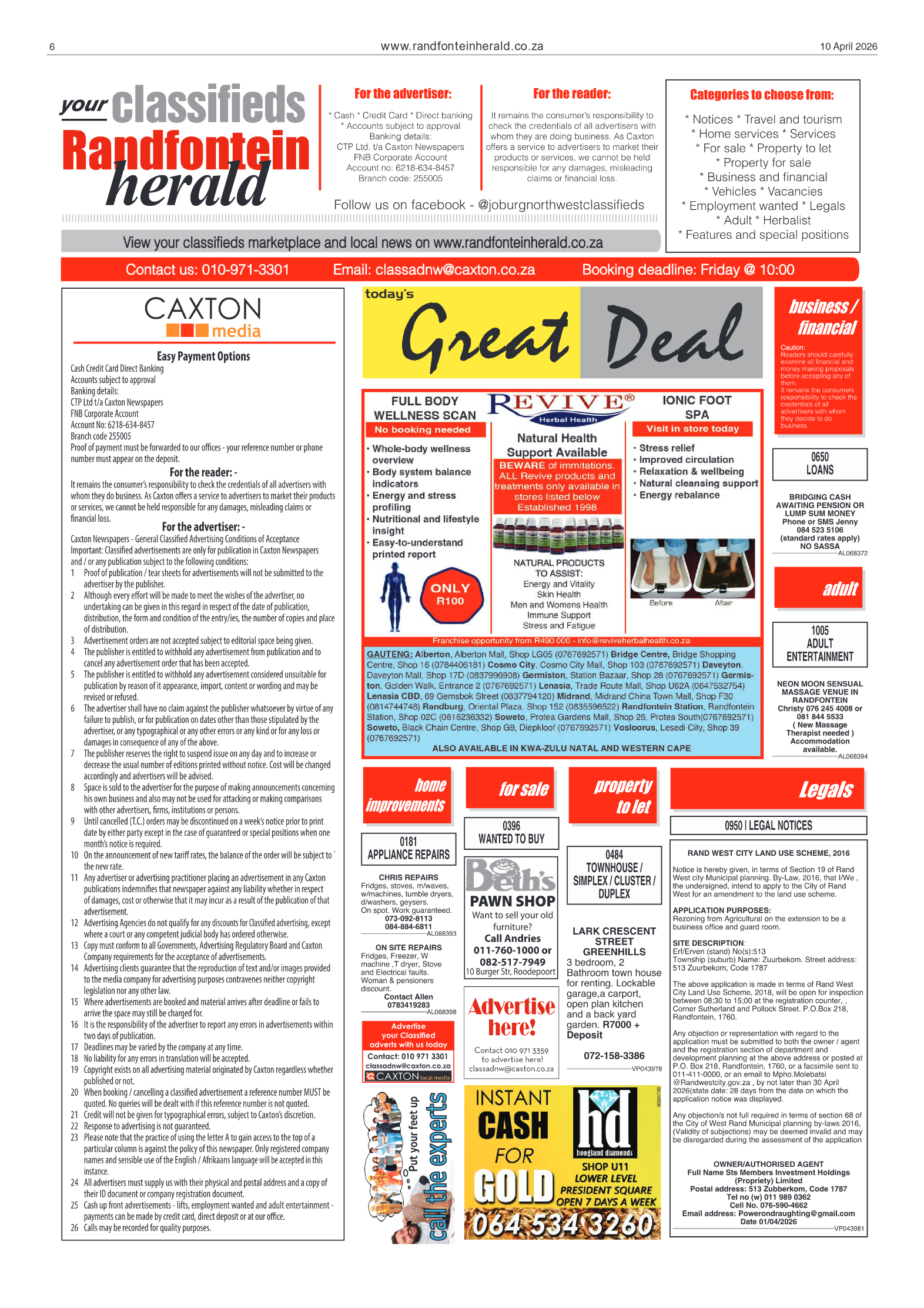Randfontein Herald 10 April 2026 page 6