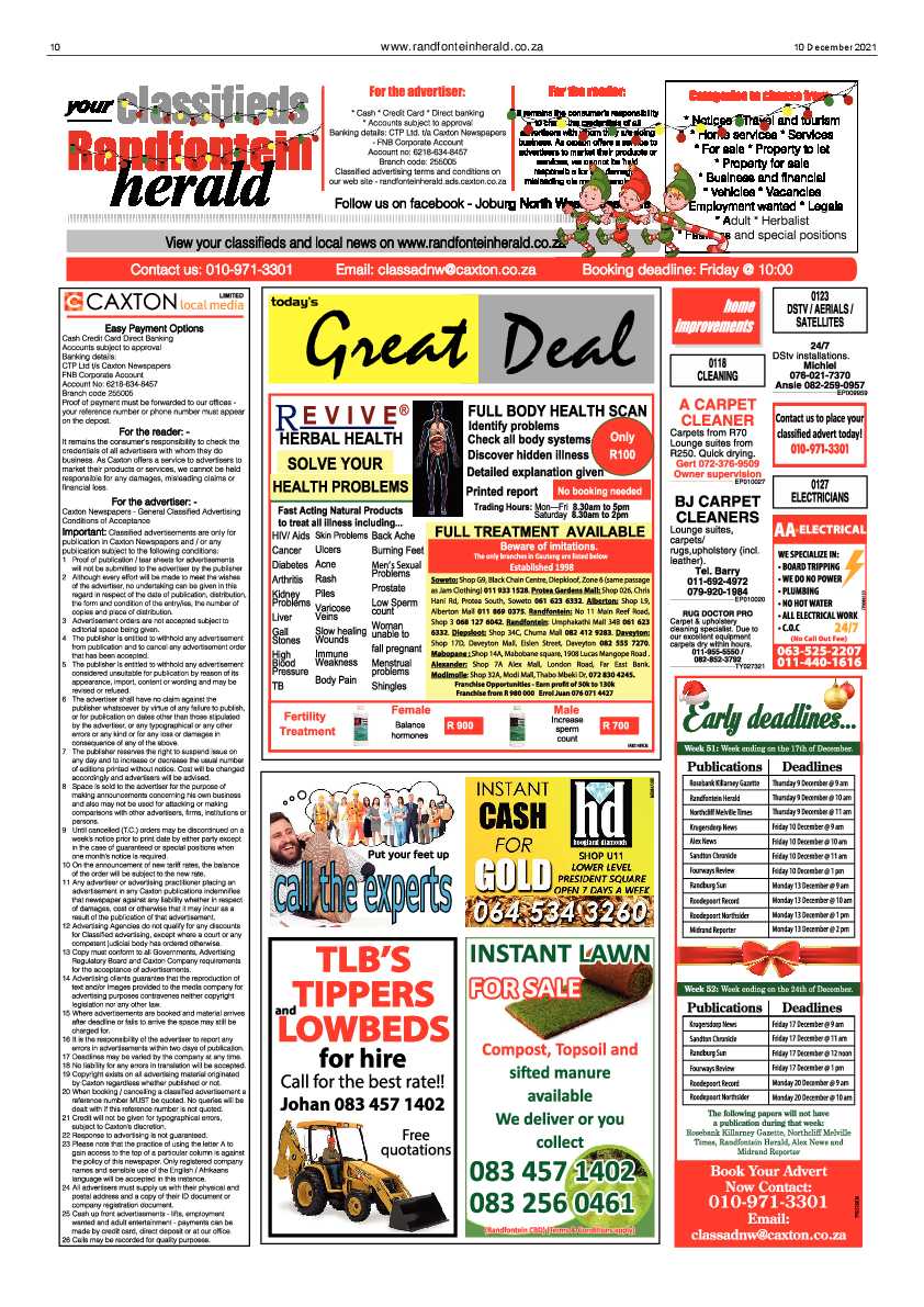 Randfontein Herald 10 December 2021 page 12