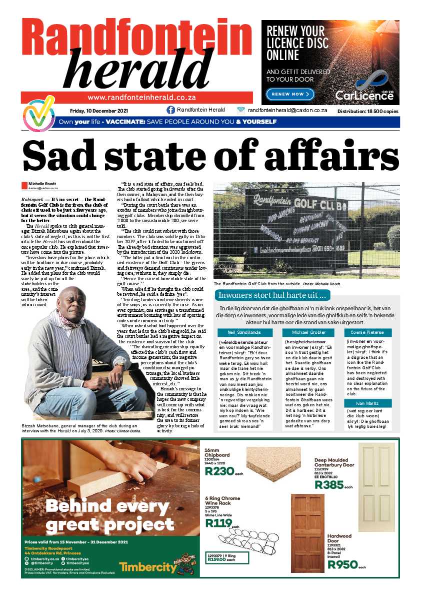 Randfontein Herald 10 December 2021 page 3