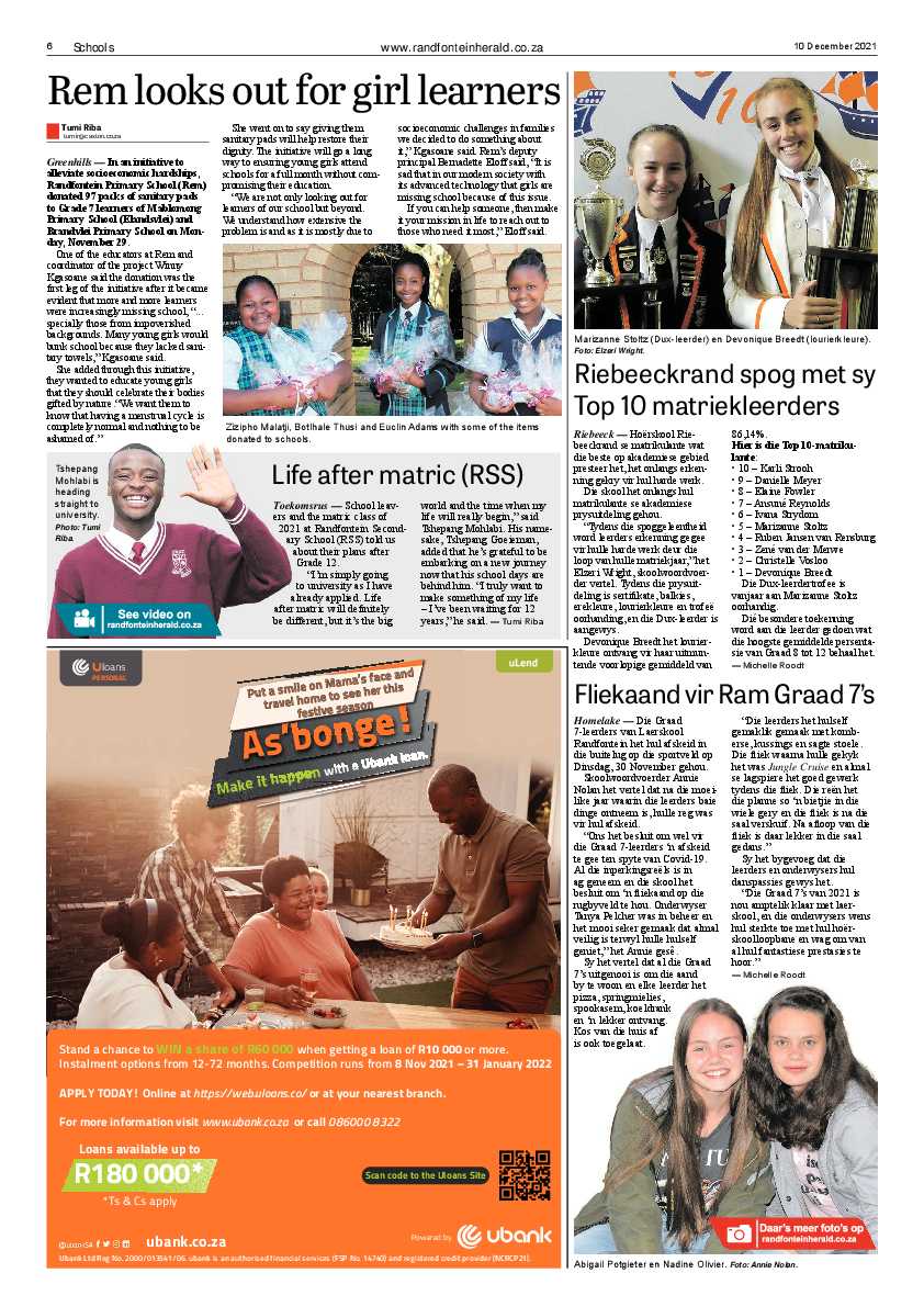 Randfontein Herald 10 December 2021 page 8