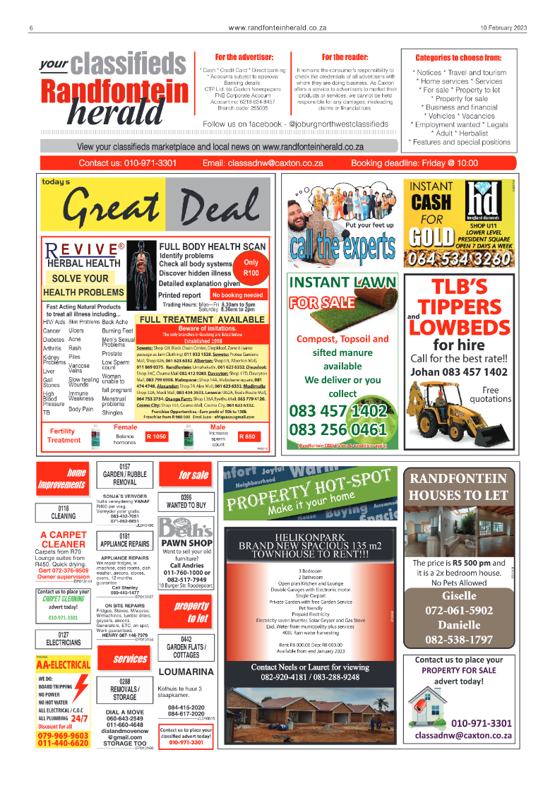 Randfontein Herald 10 February 2023 page 6
