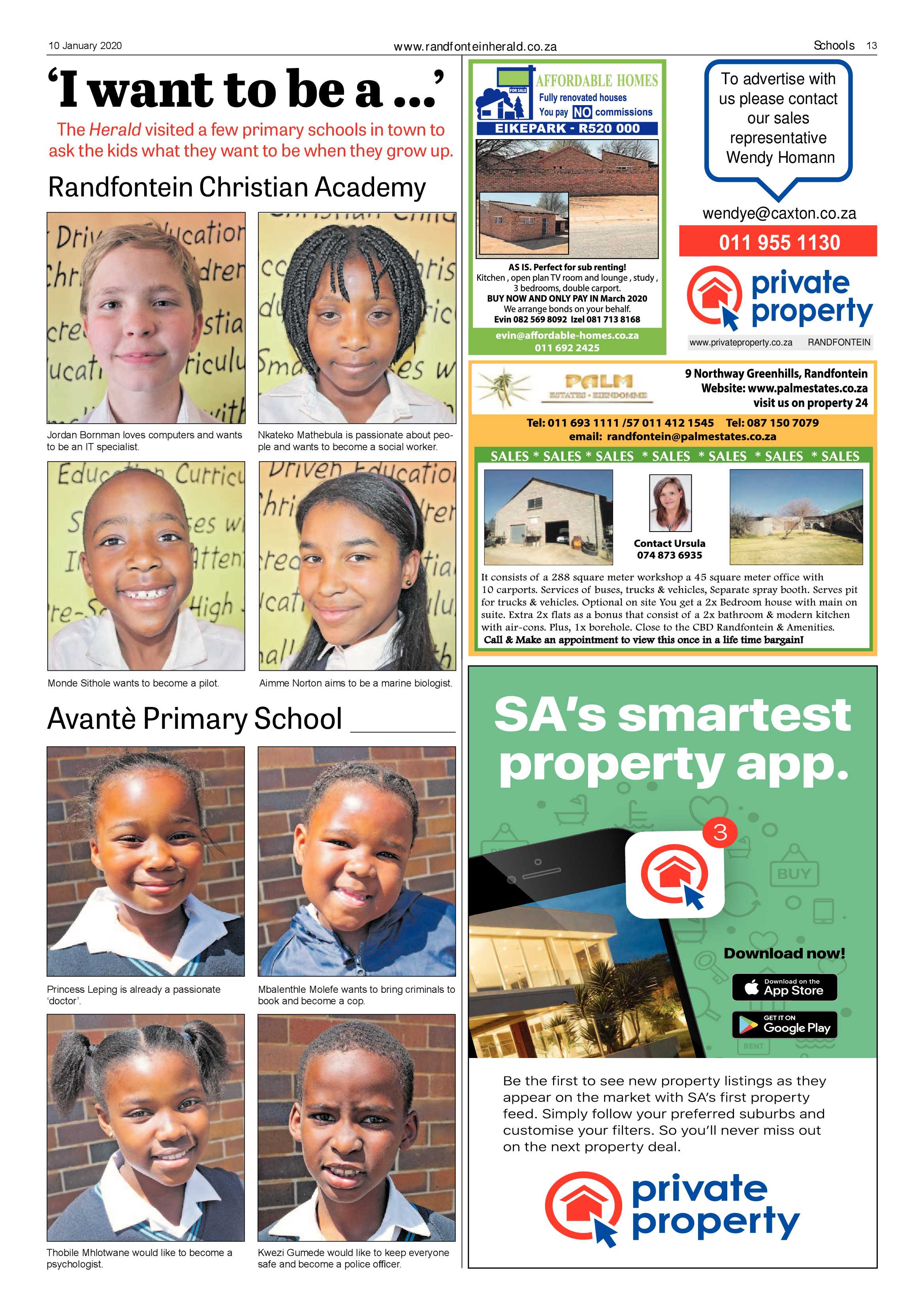 Randfontein Herald 10 January 2020 page 13