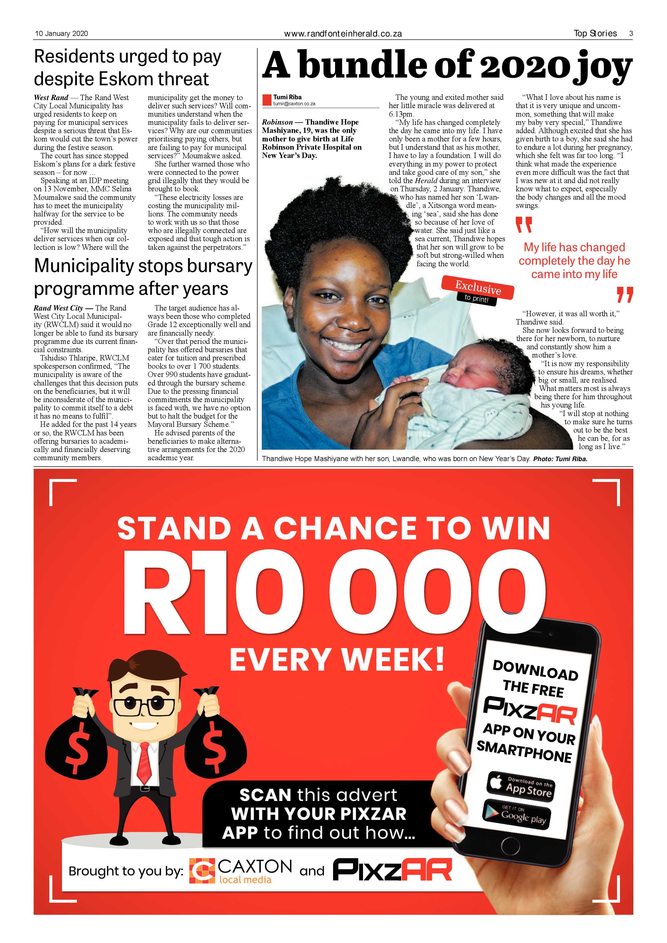 Randfontein Herald 10 January 2020 page 3