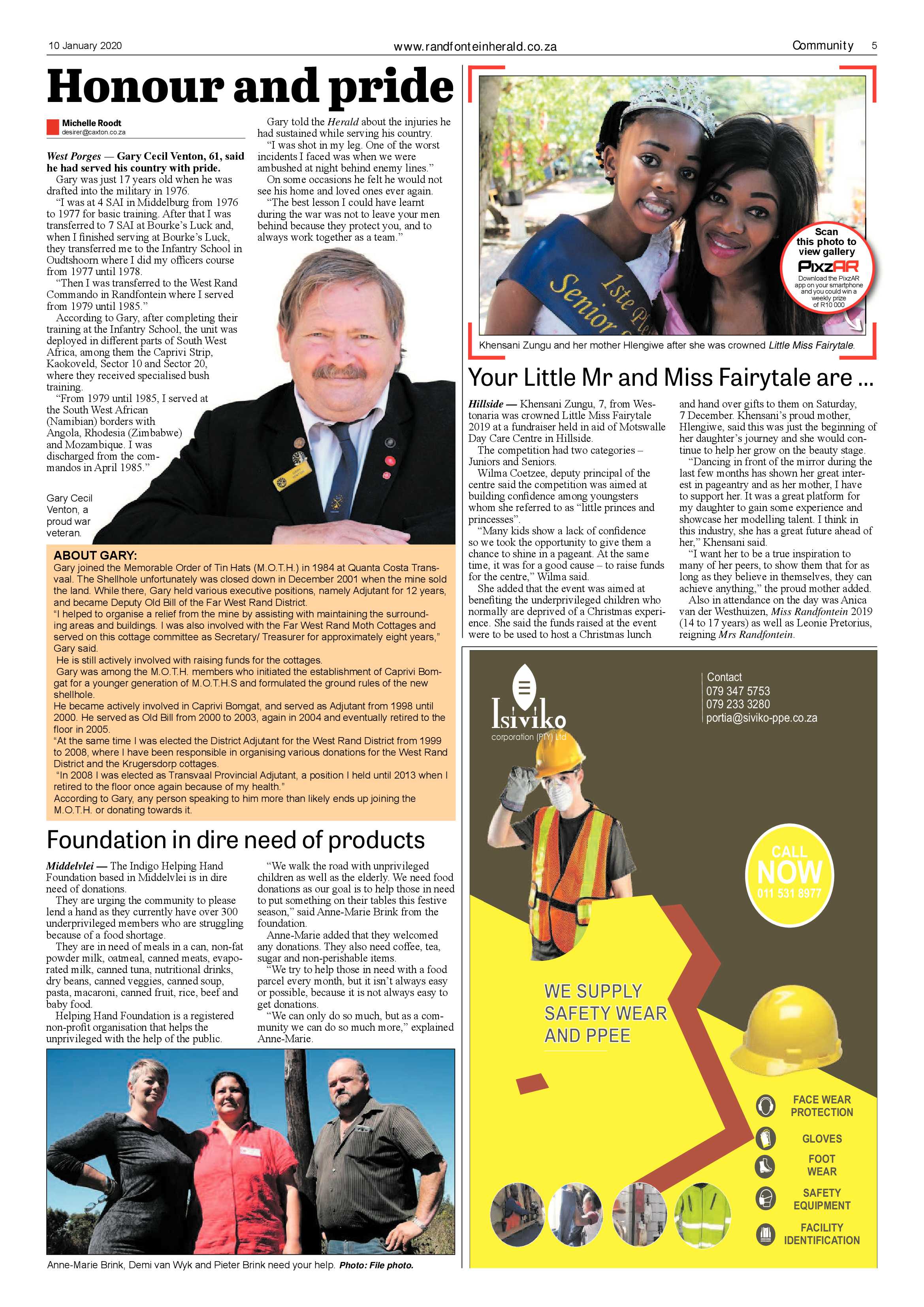 Randfontein Herald 10 January 2020 page 5
