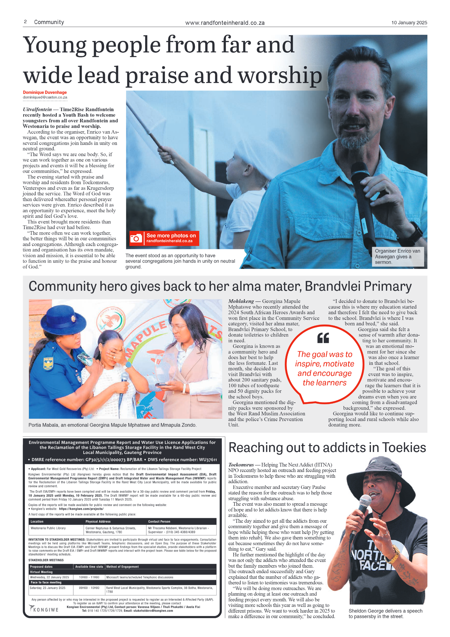 Randfontein Herald 10 January 2025 page 2