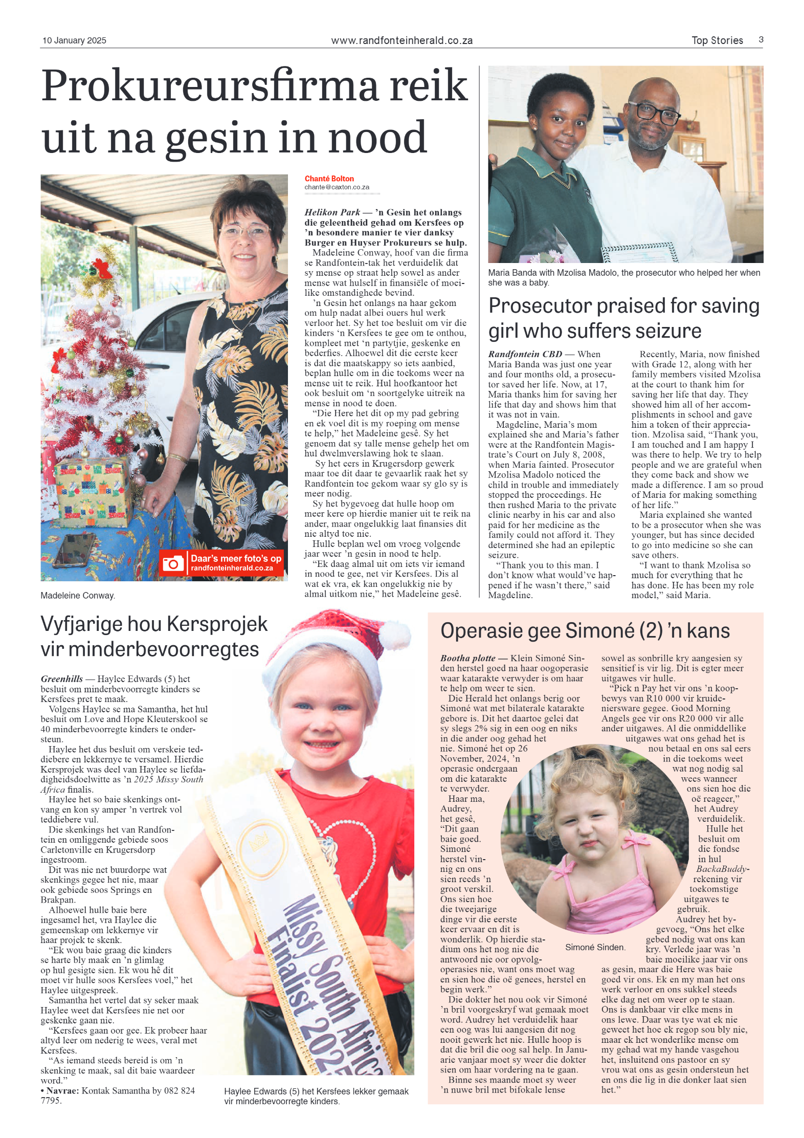 Randfontein Herald 10 January 2025 page 3