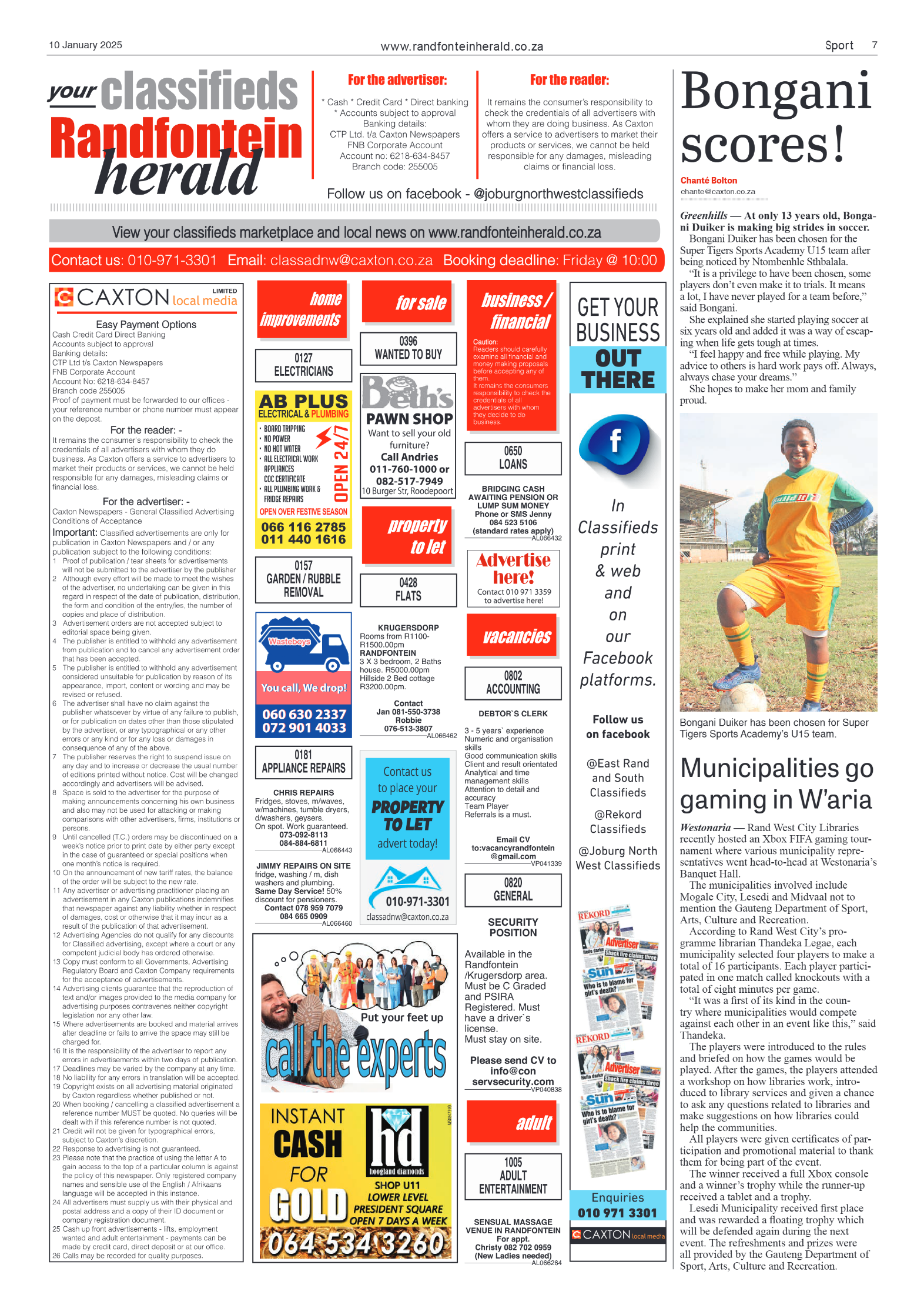 Randfontein Herald 10 January 2025 page 7