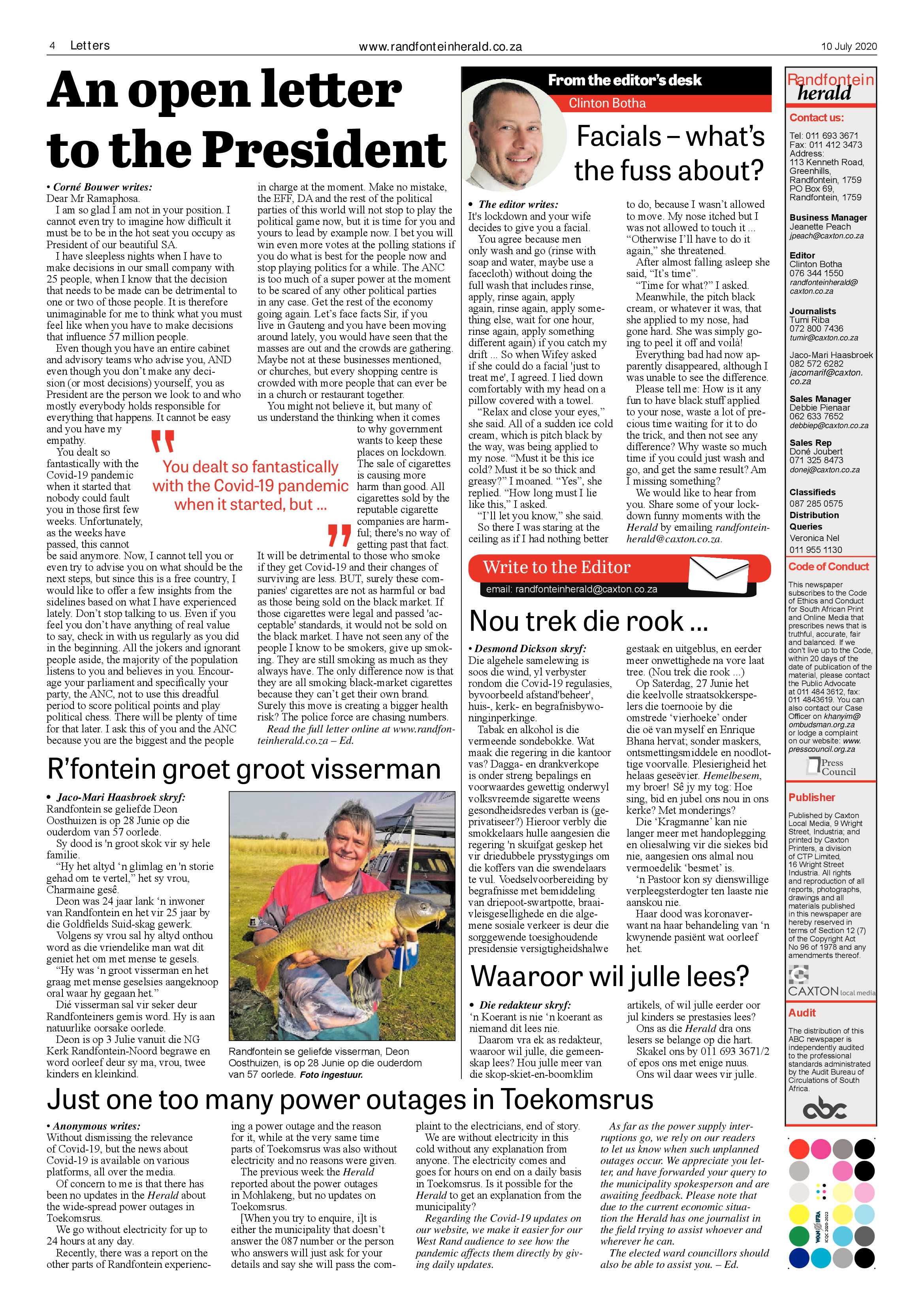 Randfontein Herald 10 July 2020 page 4