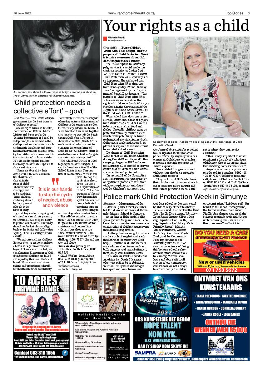 Randfontein Herald 10 June 2022 page 3