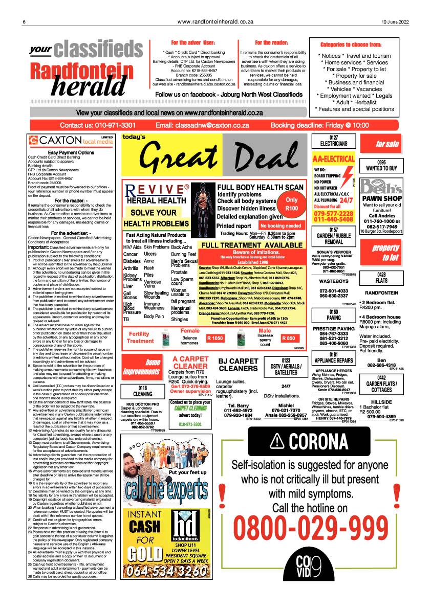 Randfontein Herald 10 June 2022 page 6