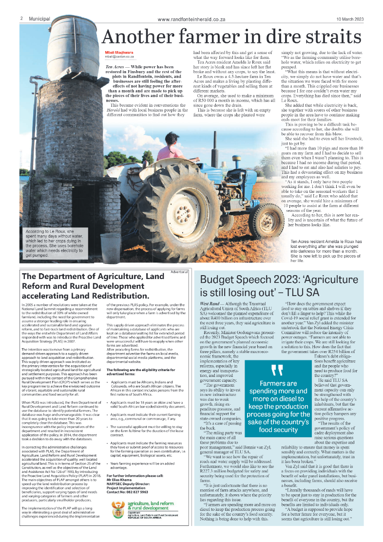 Randfontein Herald 10 March 2023 page 2