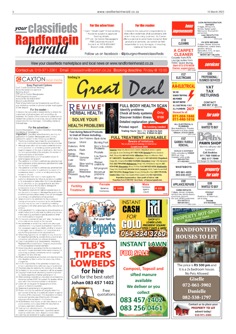Randfontein Herald 10 March 2023 page 6