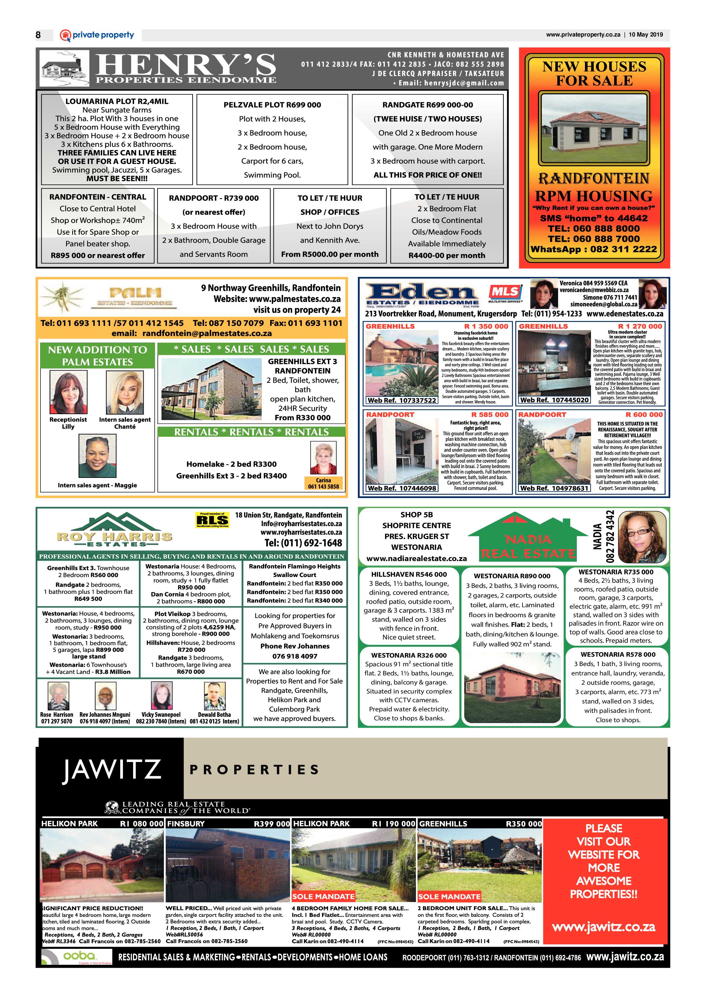 Randfontein Herald 10 May 2019 page 8