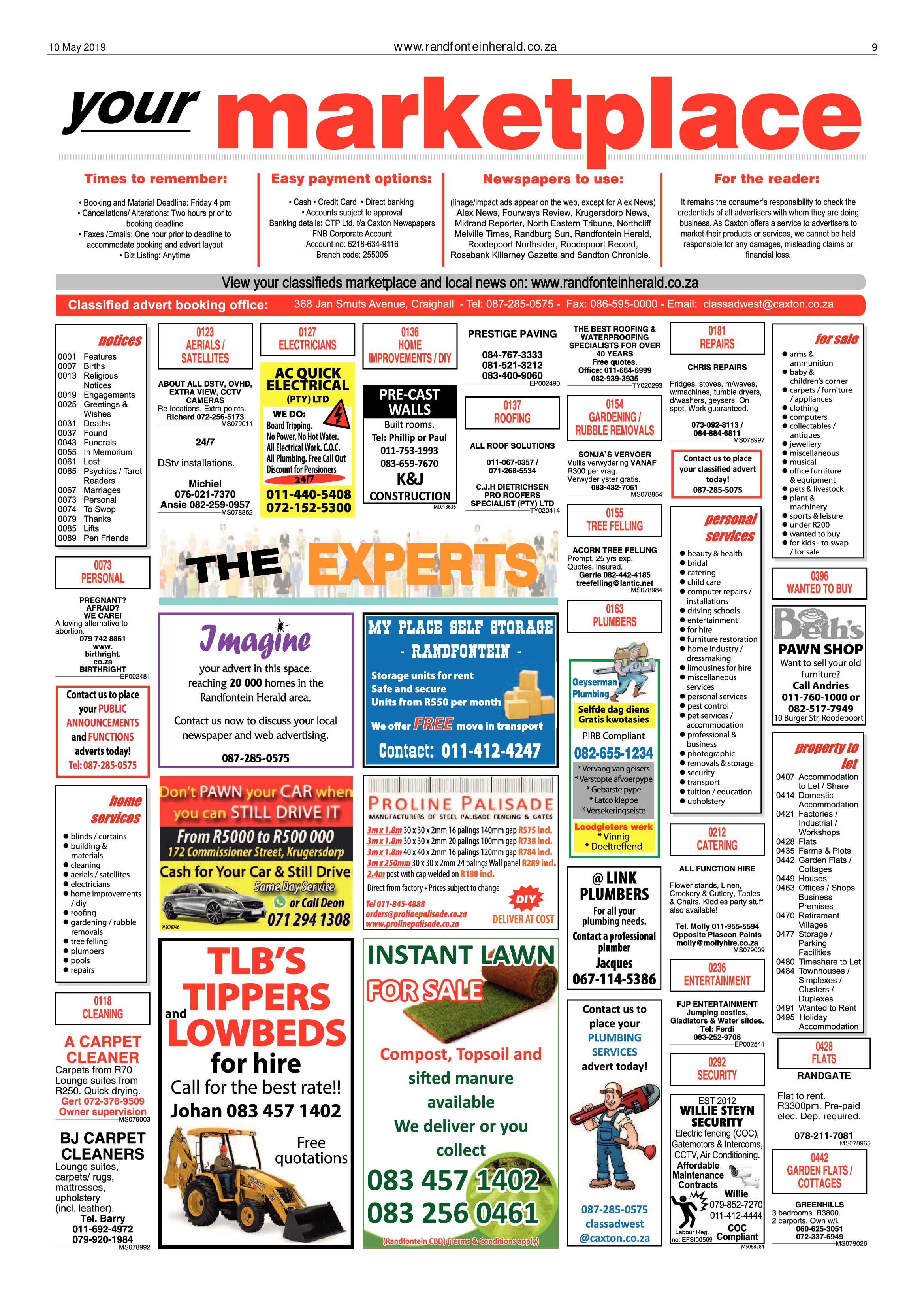 Randfontein Herald 10 May 2019 page 9