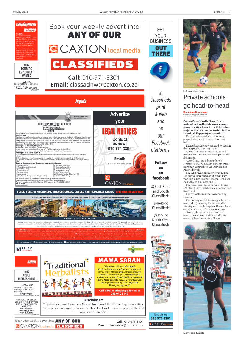 Randfontein Herald 10 May 2024 page 7