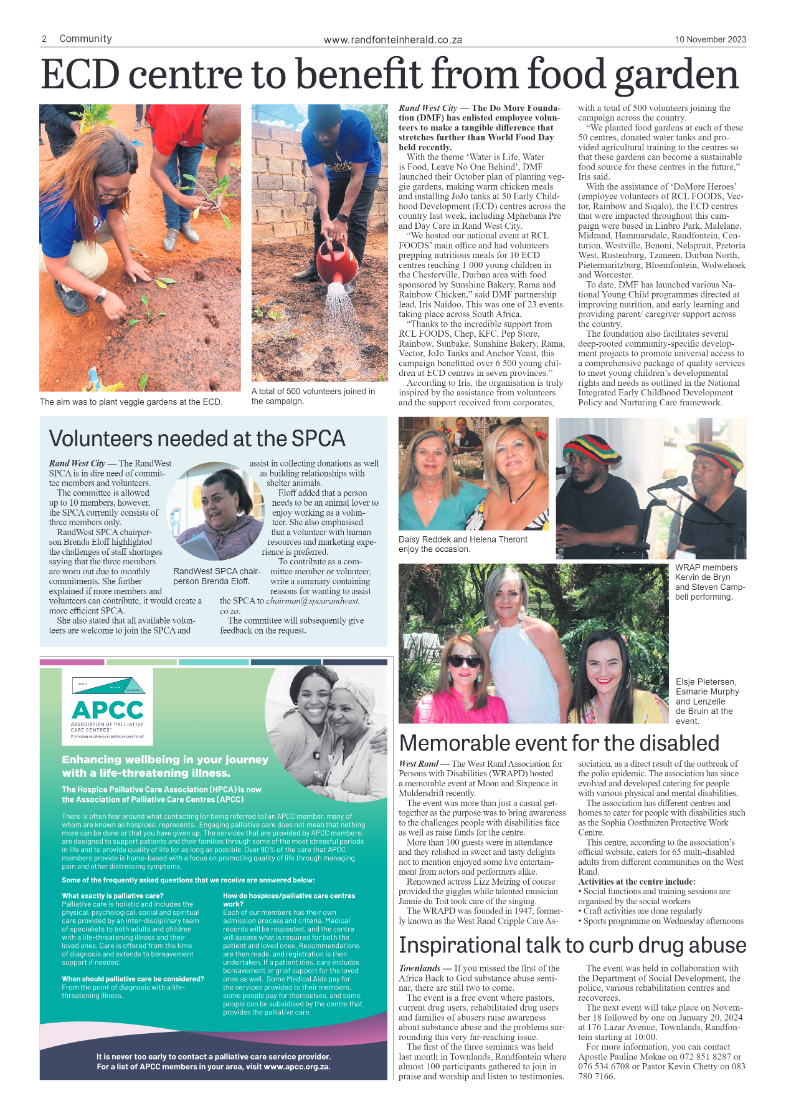 Randfontein Herald 10 November 2023 page 2