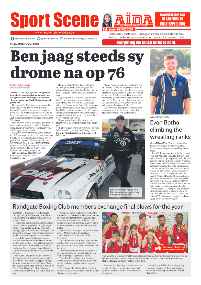 Randfontein Herald 10 November 2023 page 8