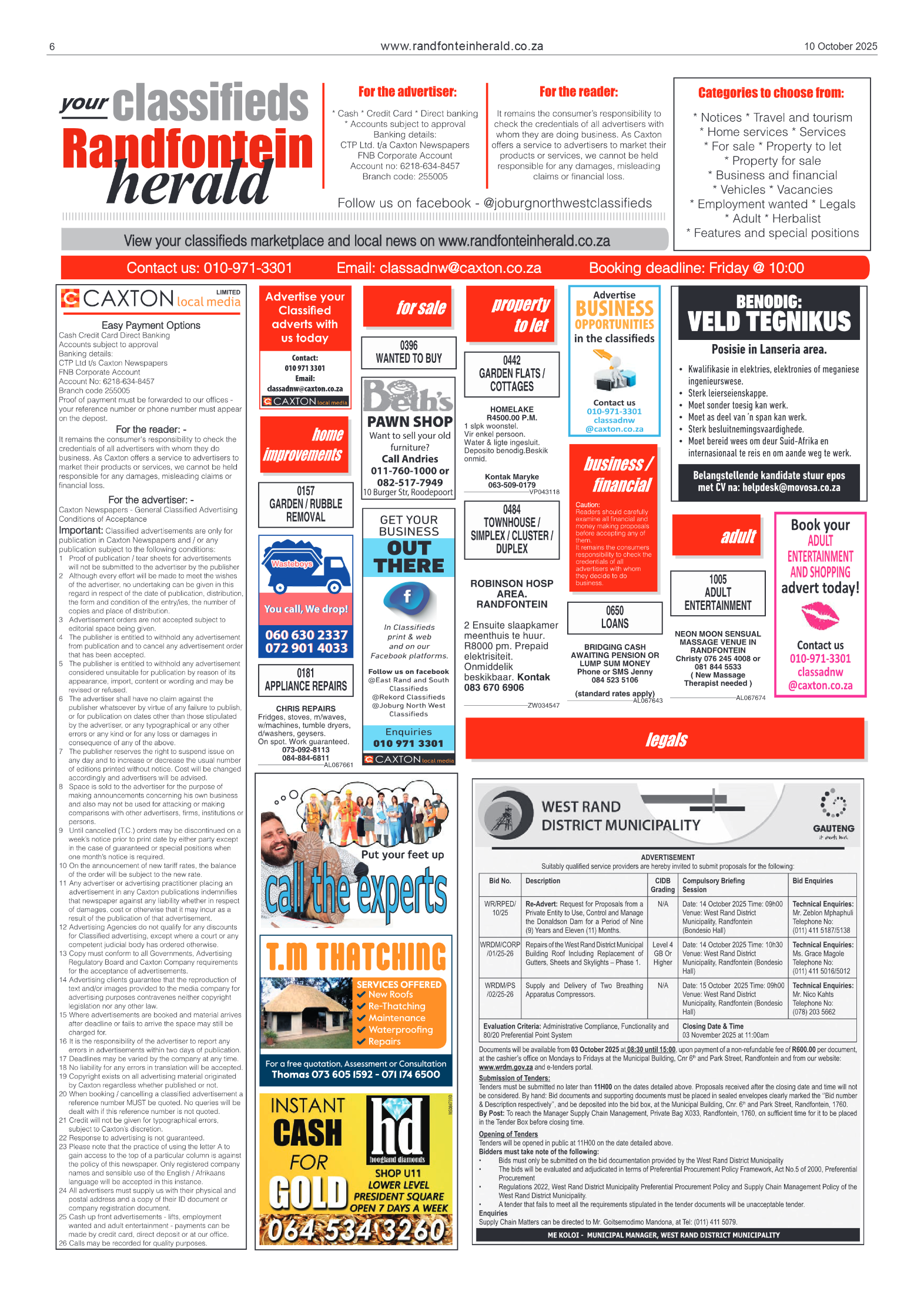 Randfontein Herald 10 October 2025 page 6