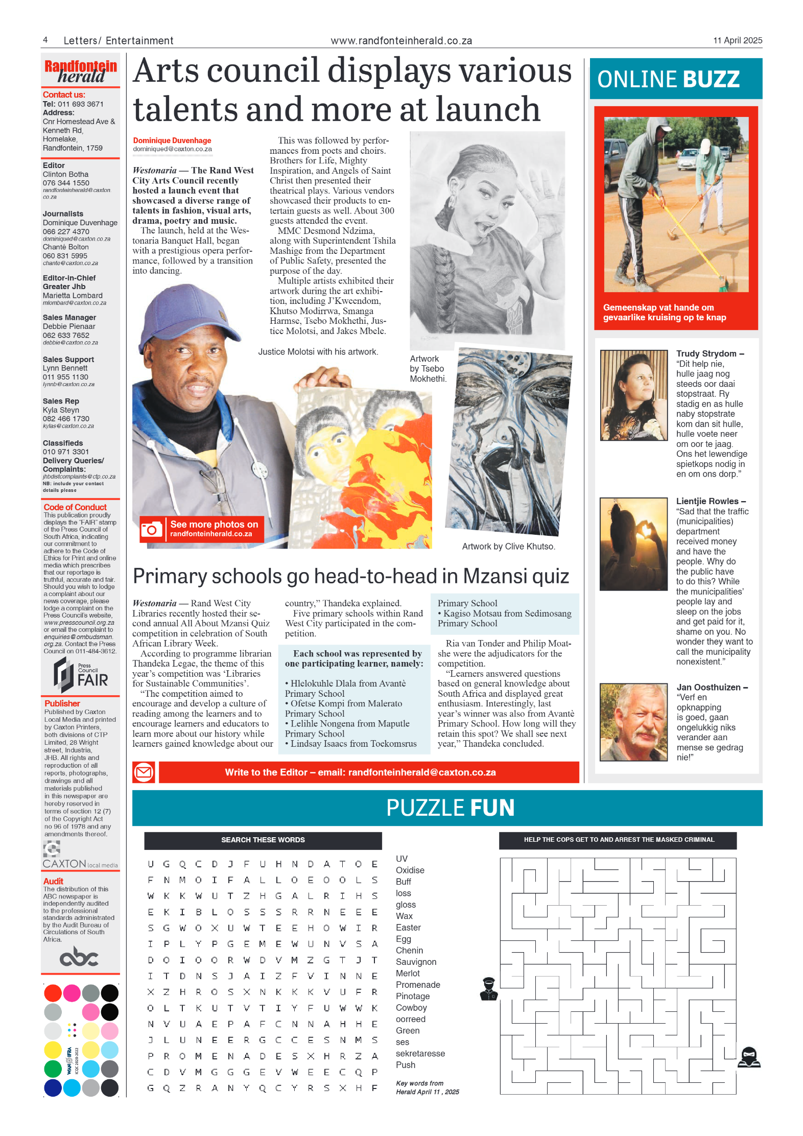 Randfontein Herald 11 April 2025 page 4