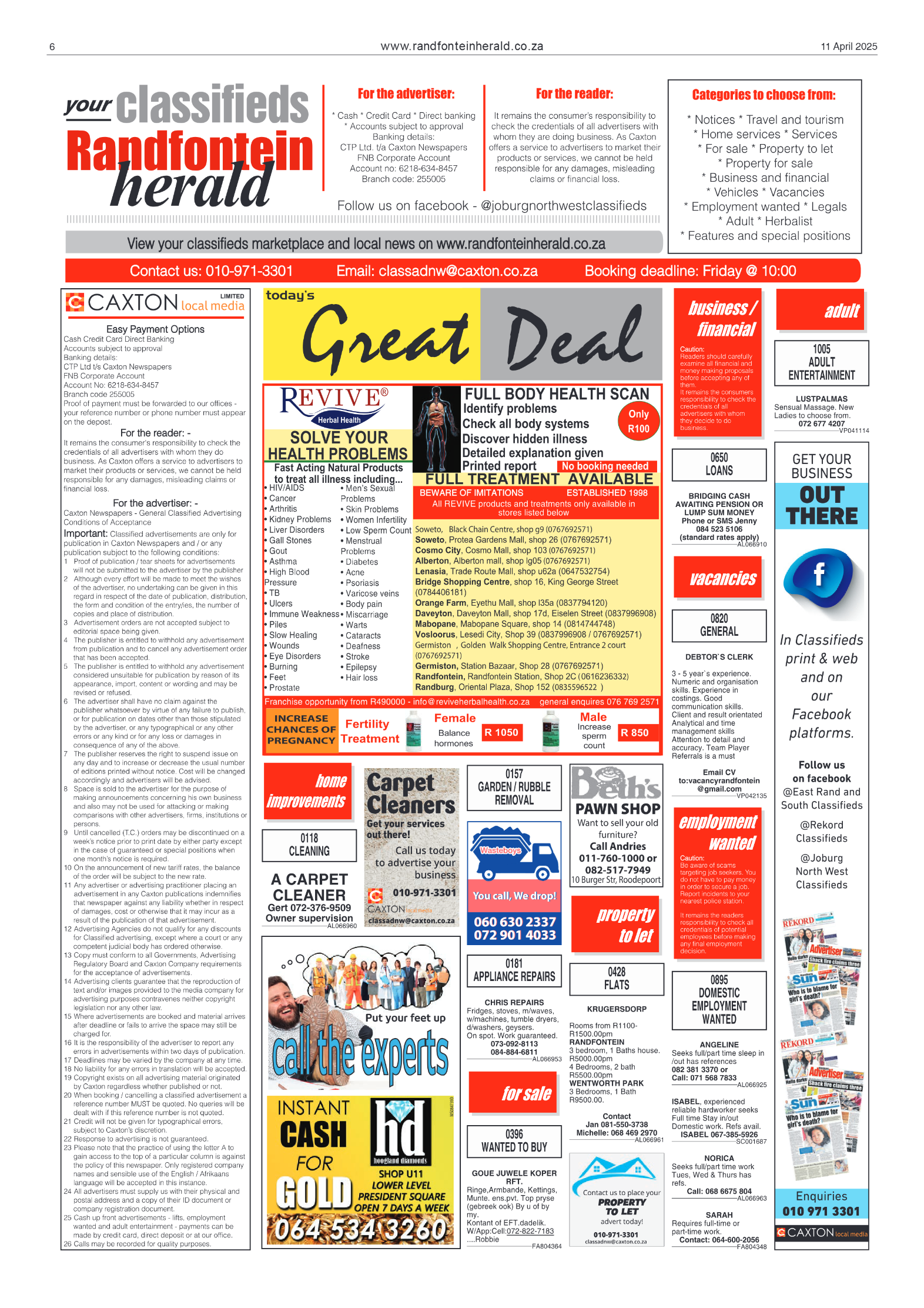 Randfontein Herald 11 April 2025 page 6