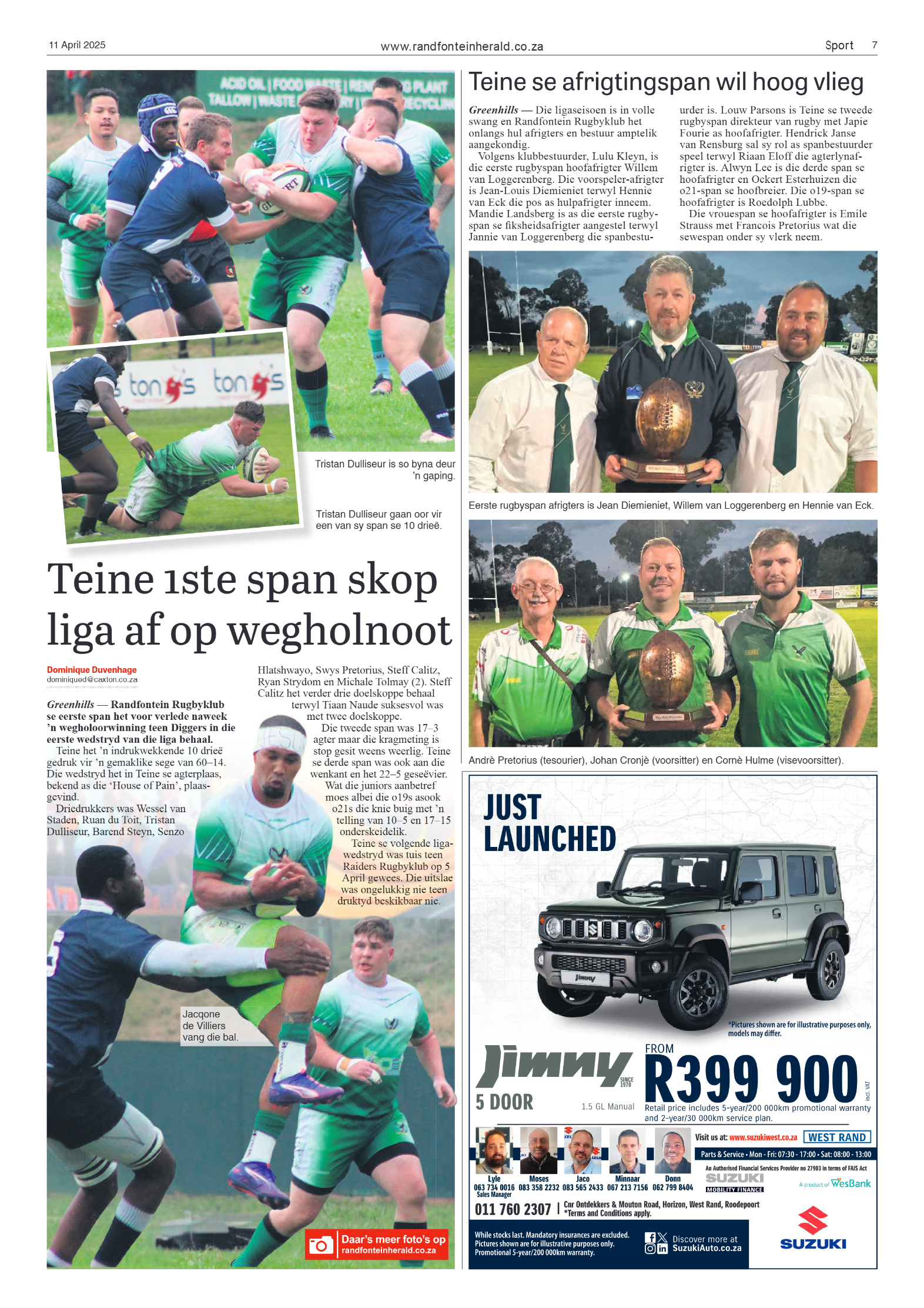Randfontein Herald 11 April 2025 page 7