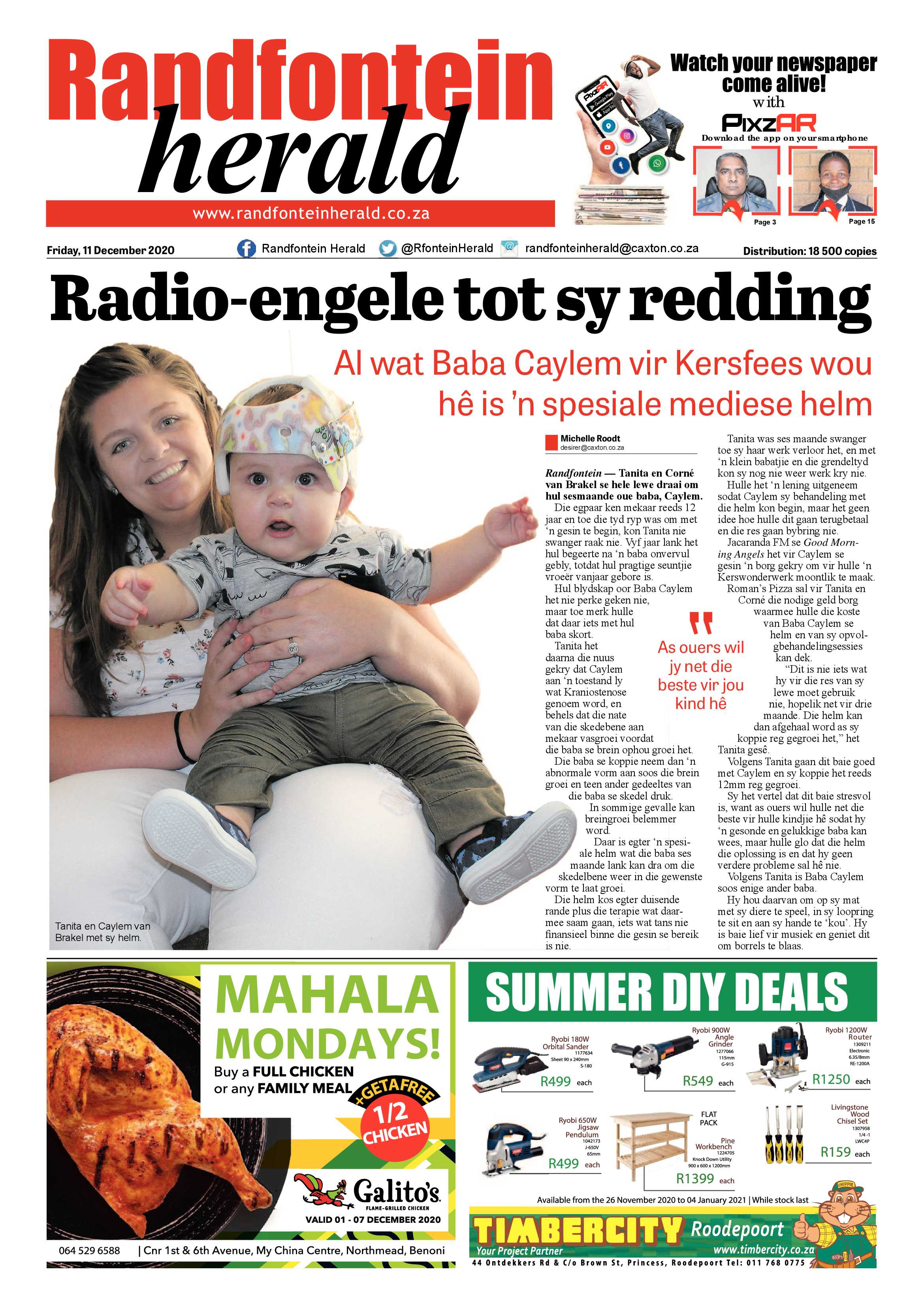 Randfontein Herald 11 December 2020 page 1