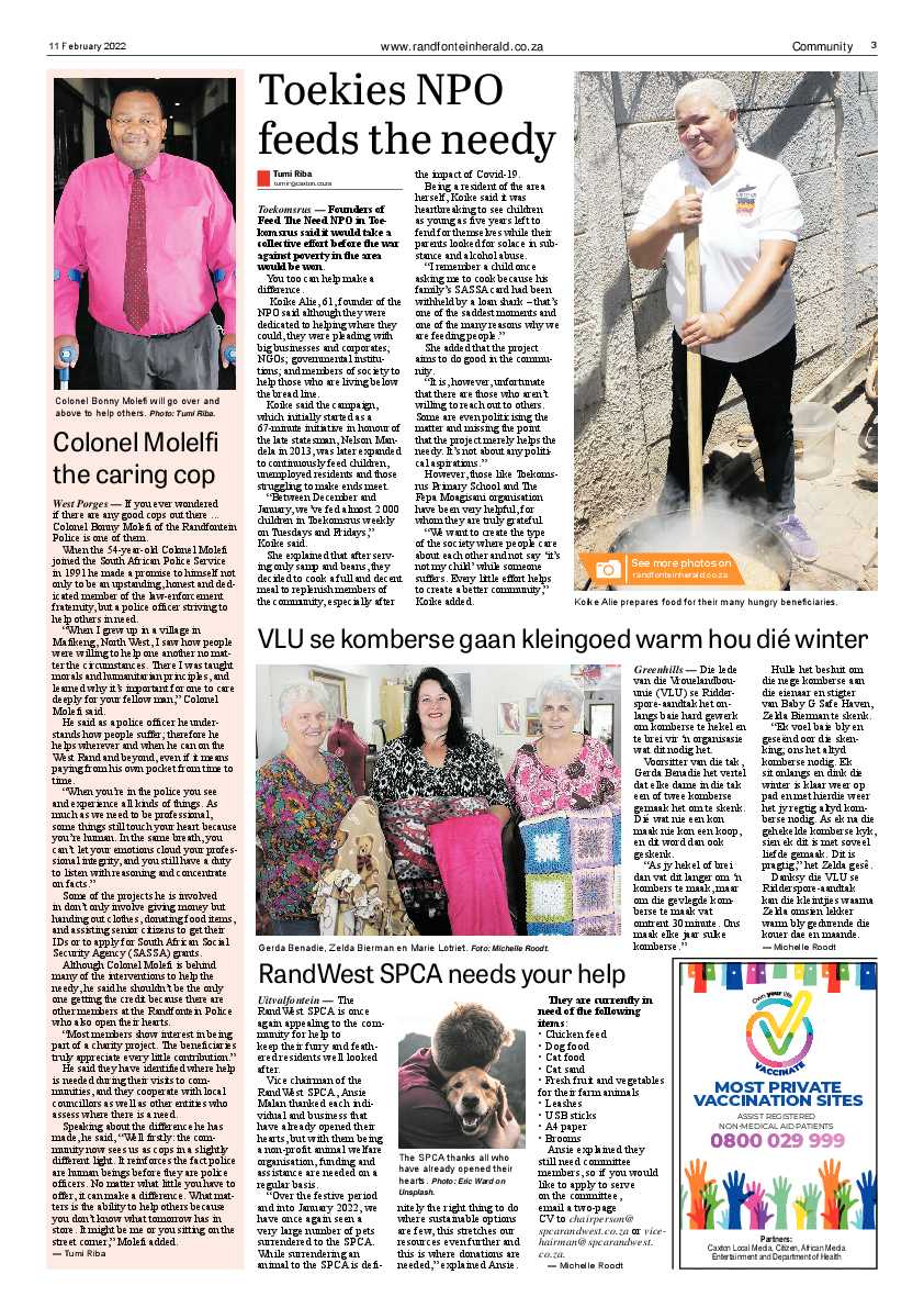 Randfontein Herald 11 February 2022 page 3