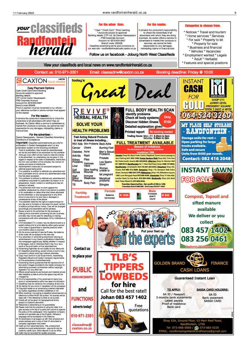 Randfontein Herald 11 February 2022 page 9