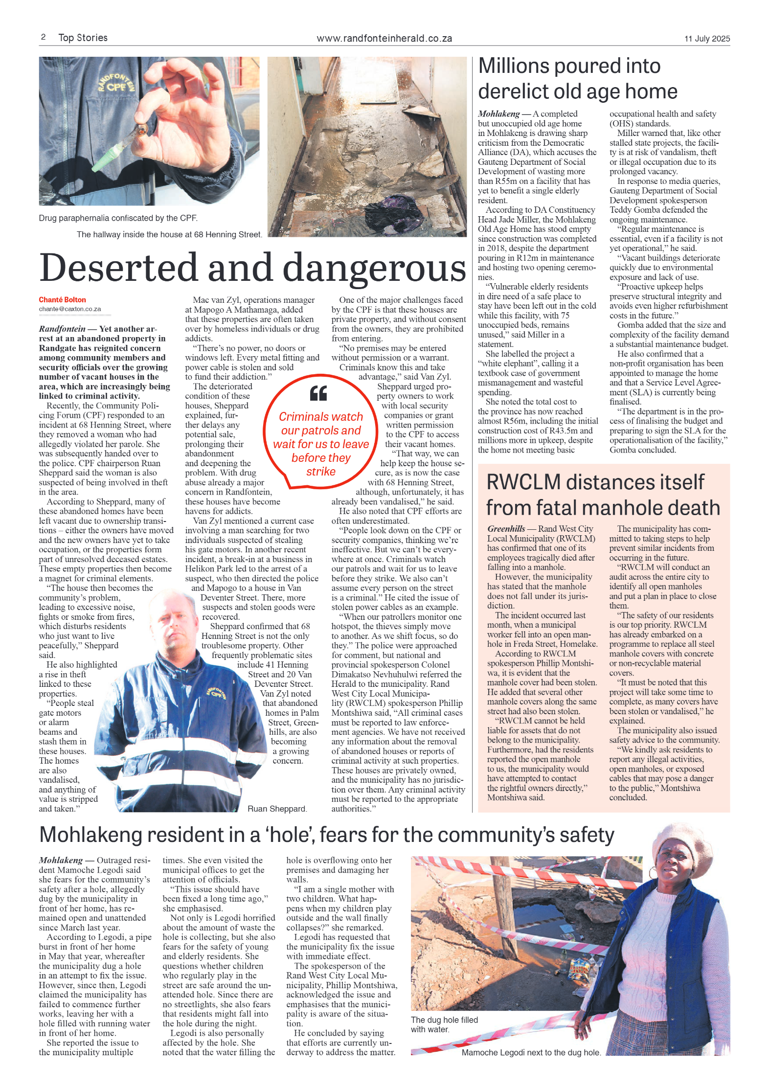 Randfontein Herald 11 July 2025 page 2