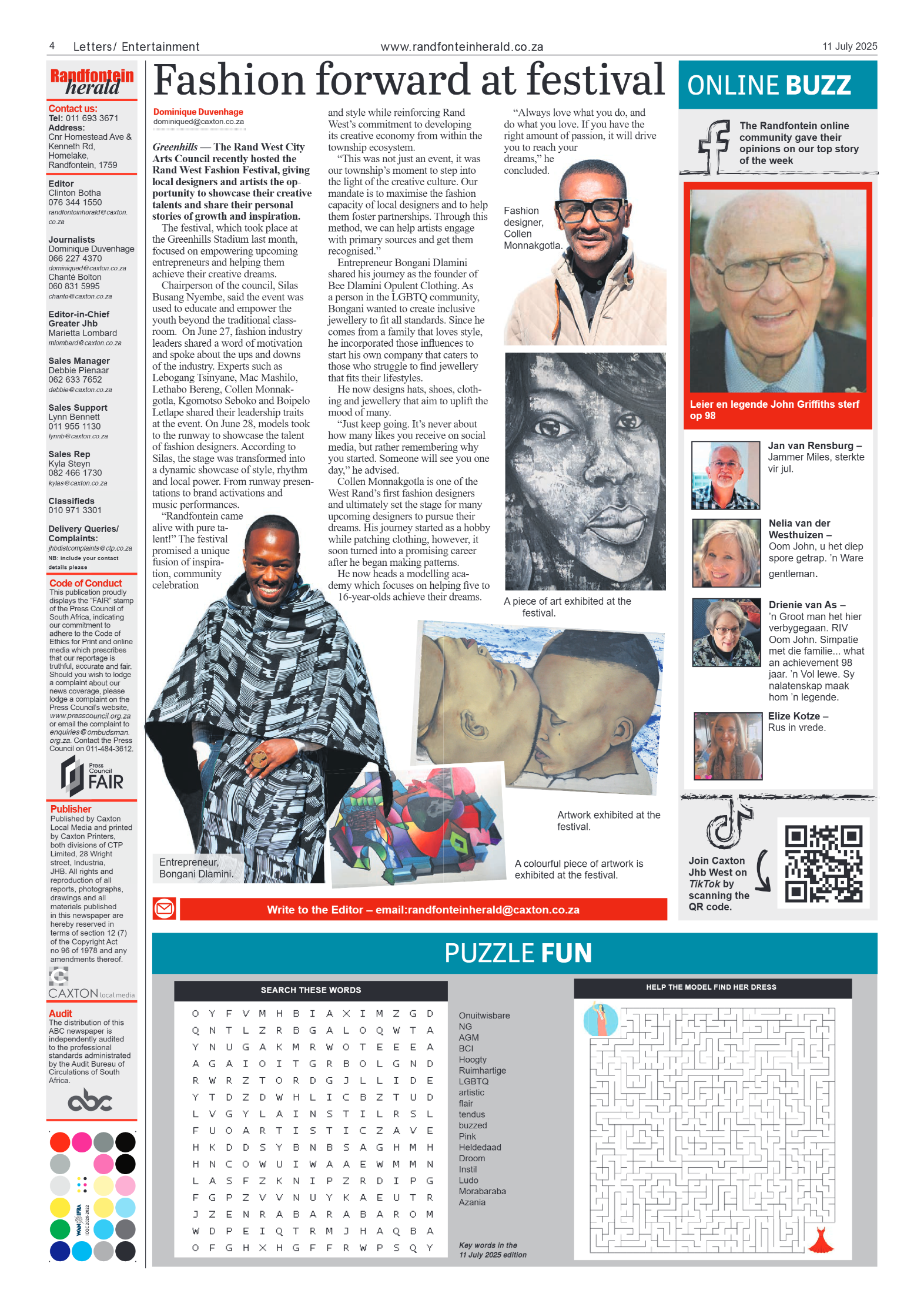 Randfontein Herald 11 July 2025 page 4